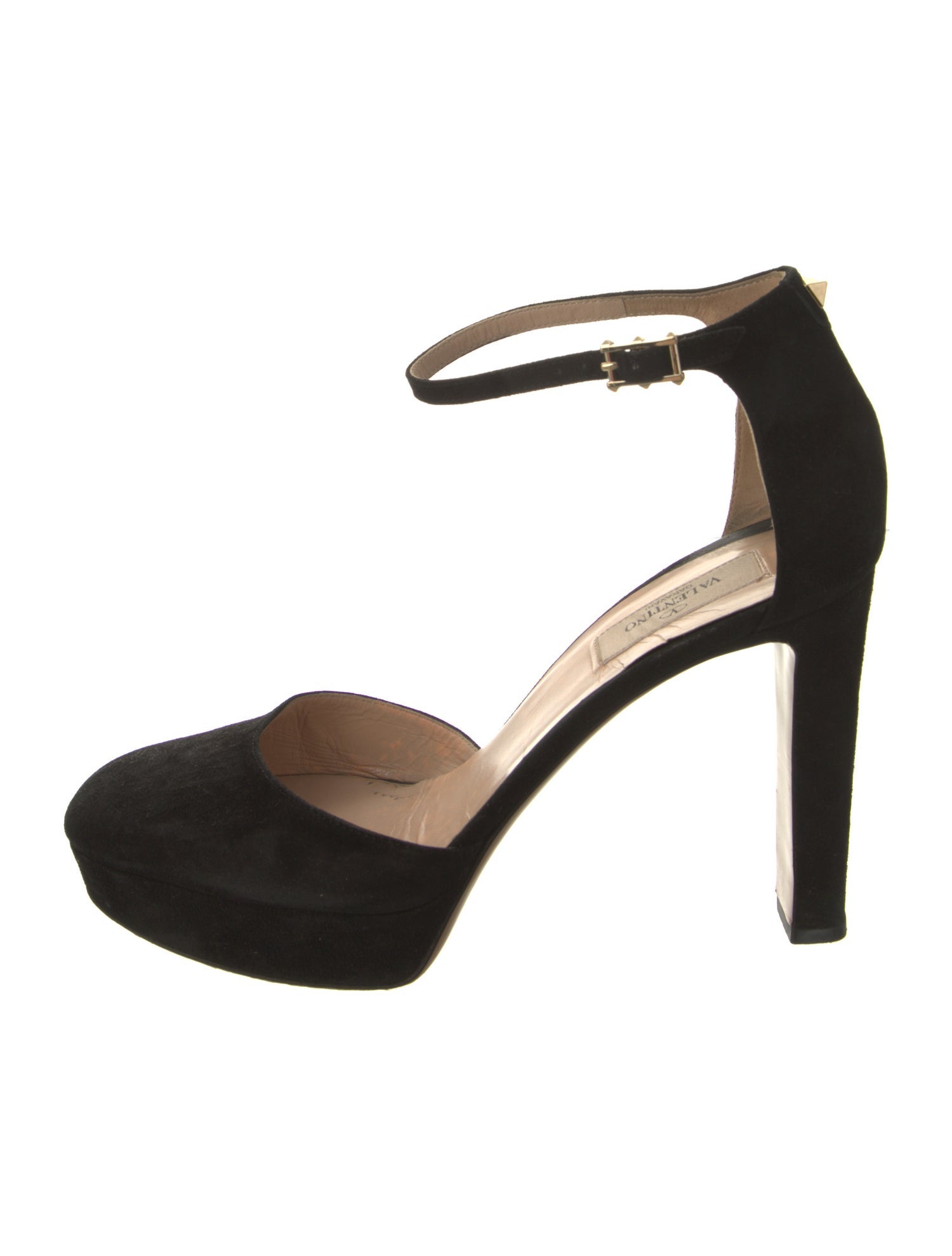 Valentino Rockstud Accents Suede D'Orsay Pumps