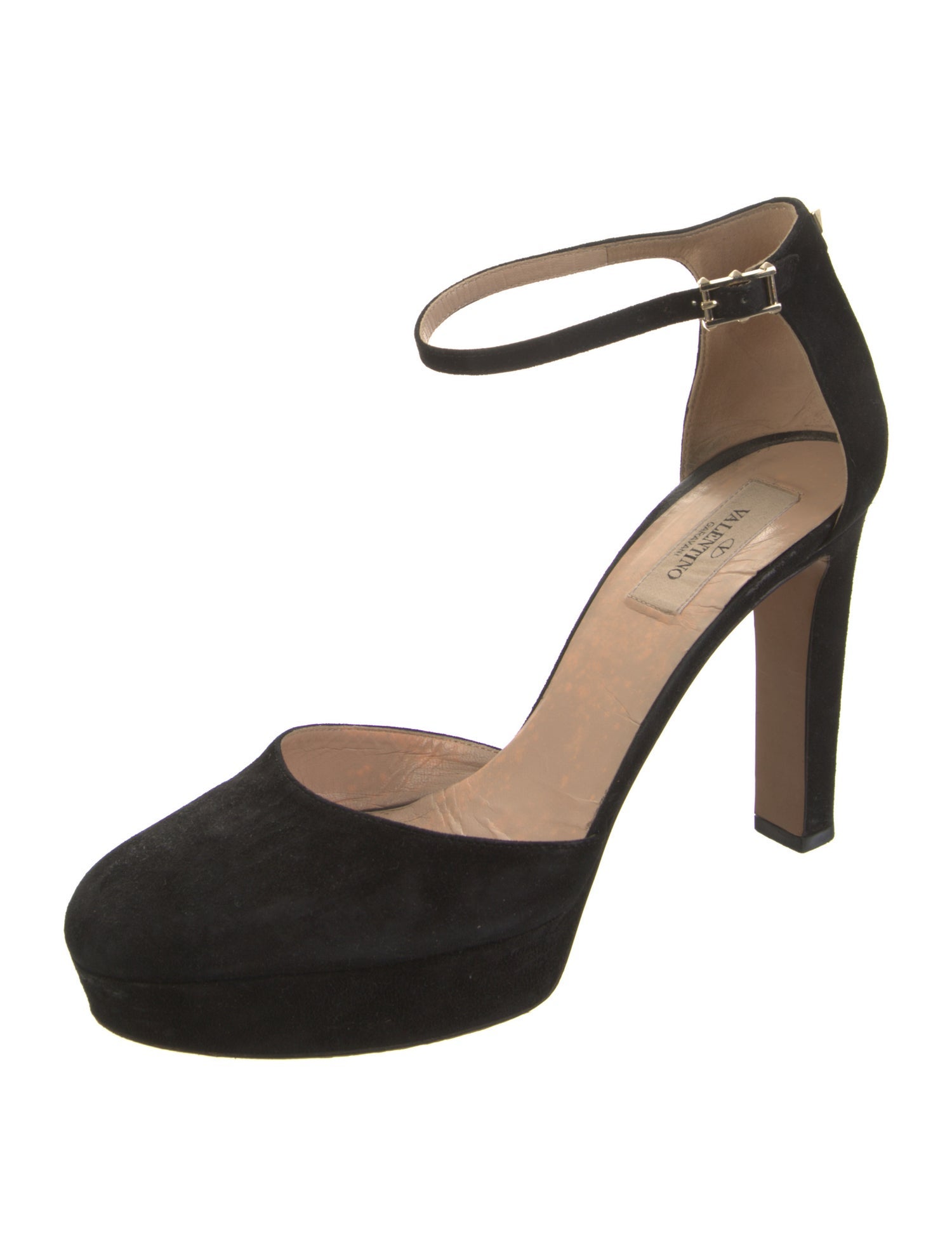 Valentino Rockstud Accents Suede D'Orsay Pumps