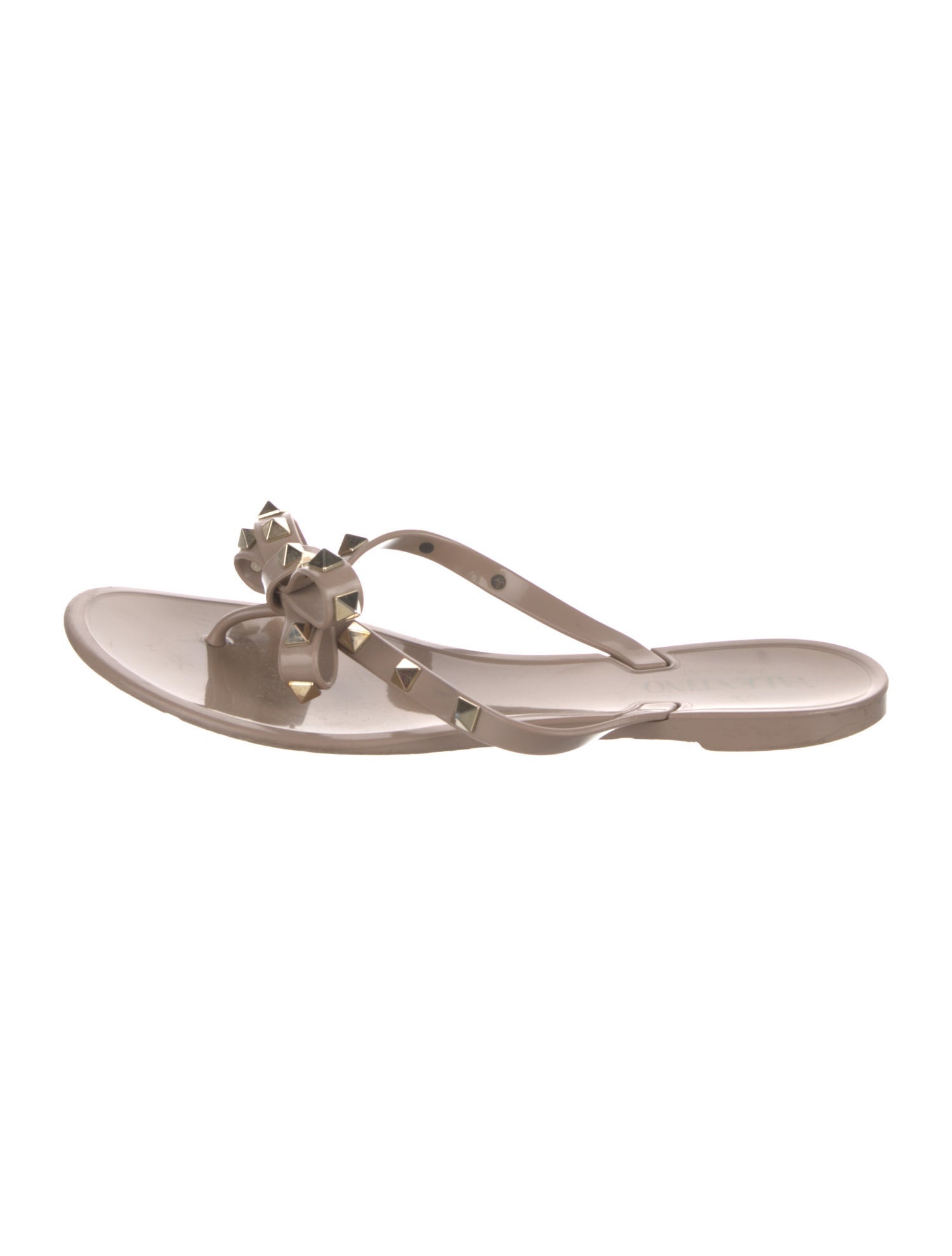 Valentino Rockstud Accents Rubber Slides