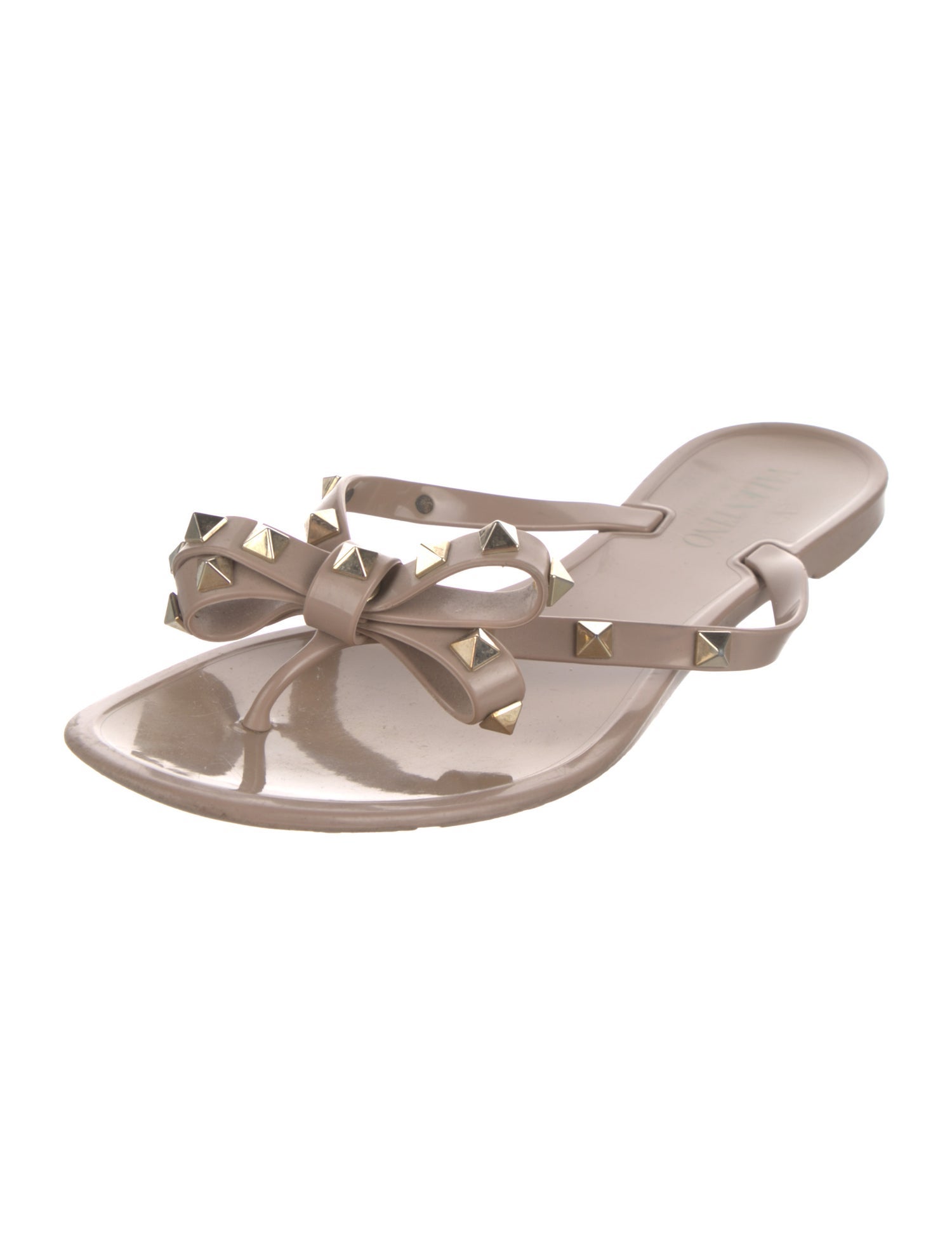 Valentino Rockstud Accents Rubber Slides