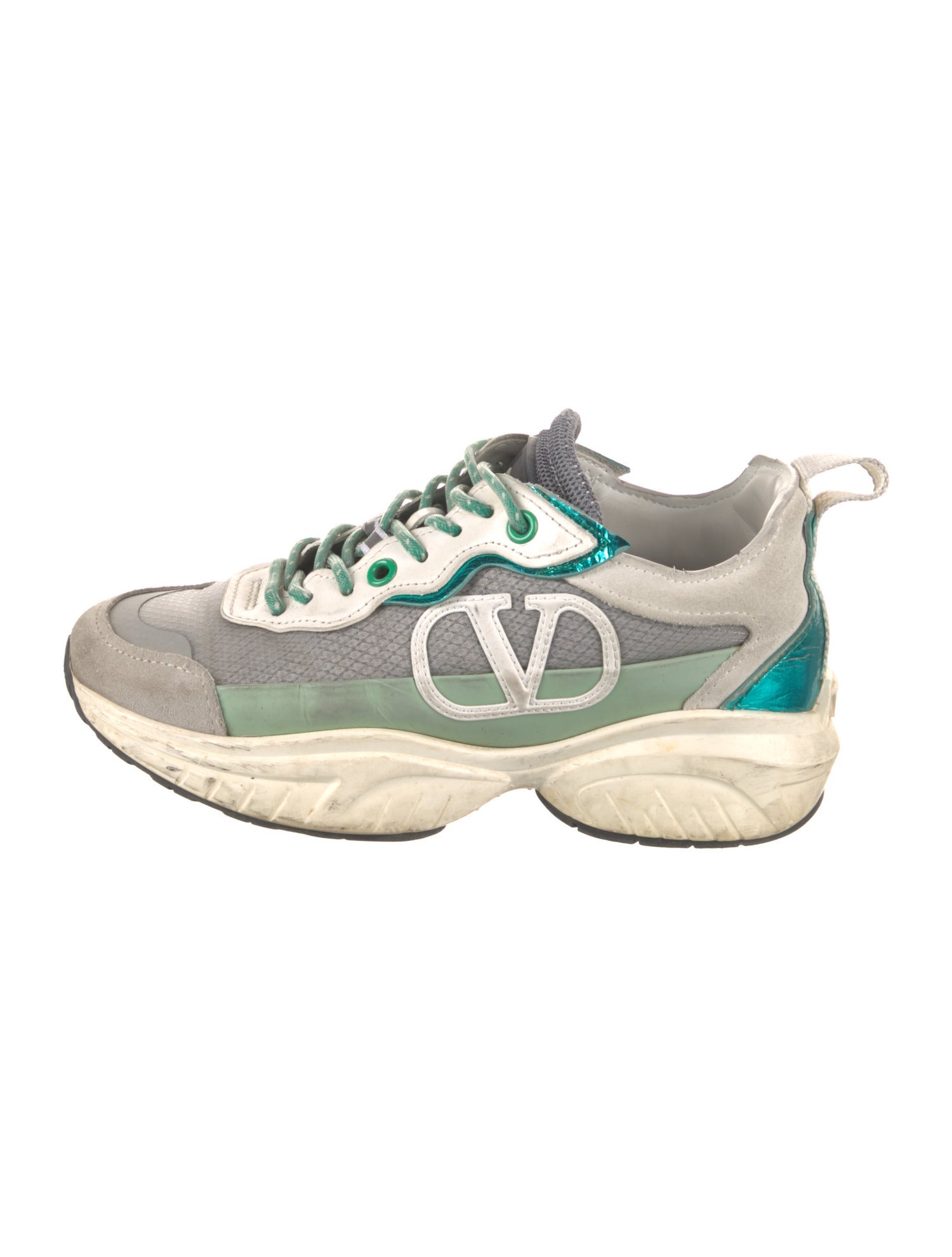 Valentino Suede Printed Sneakers