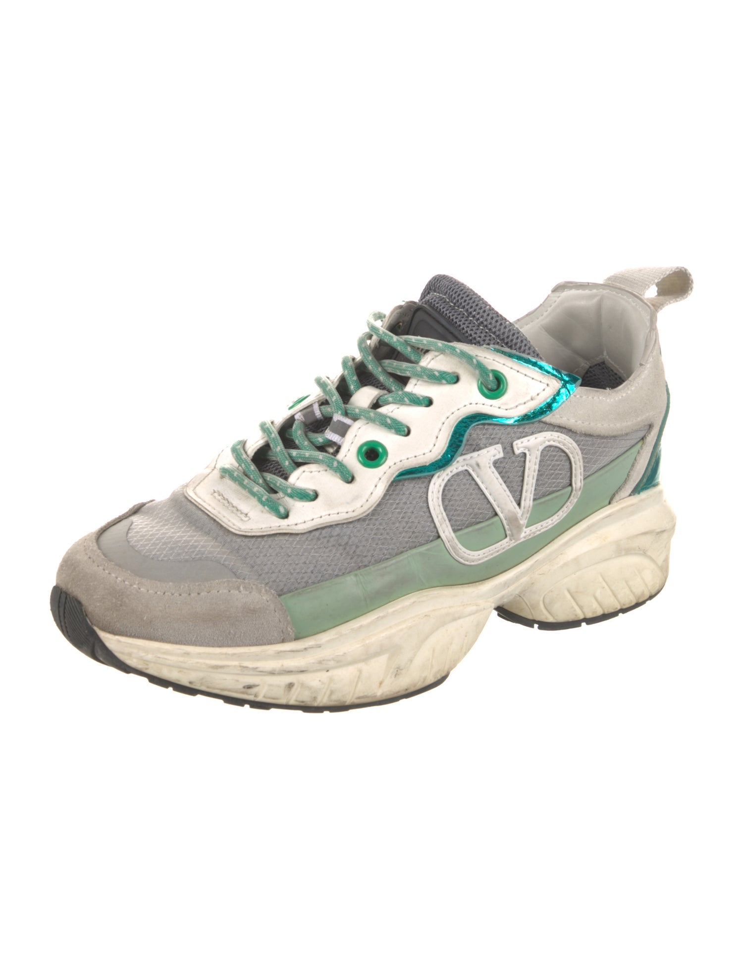 Valentino Suede Printed Sneakers