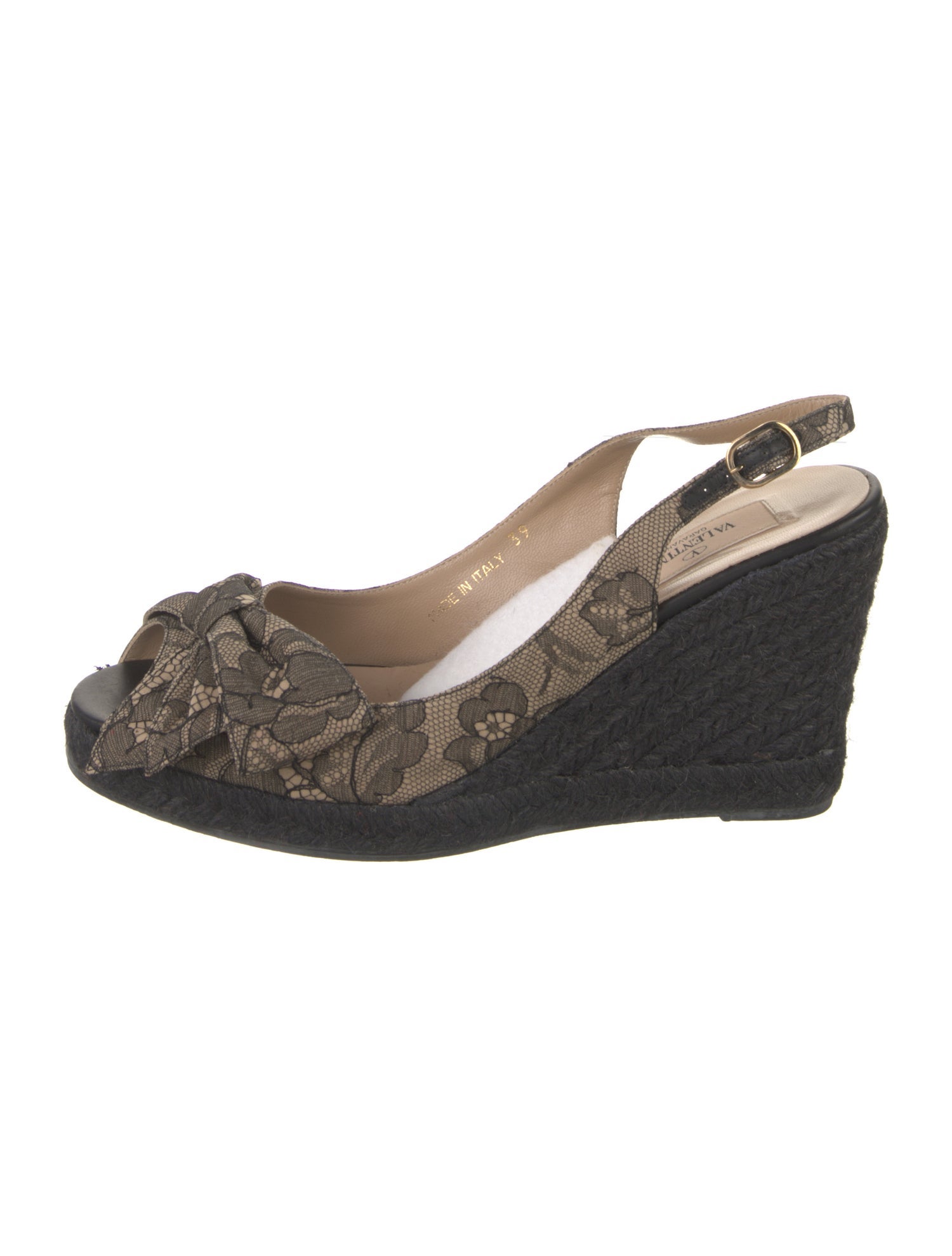 Valentino Lace Lace Pattern Slingback Pumps