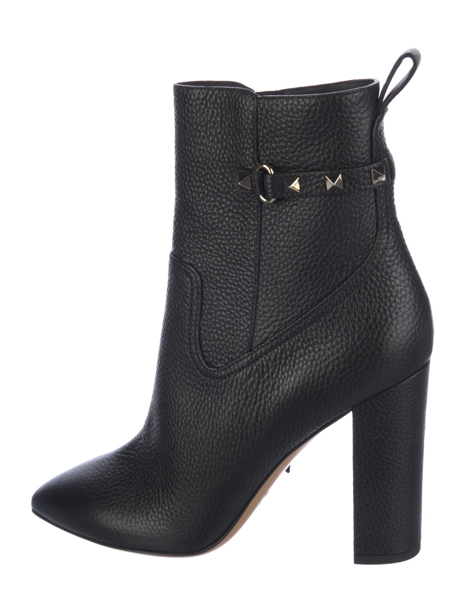 Valentino Rockstud Accents Leather Boots