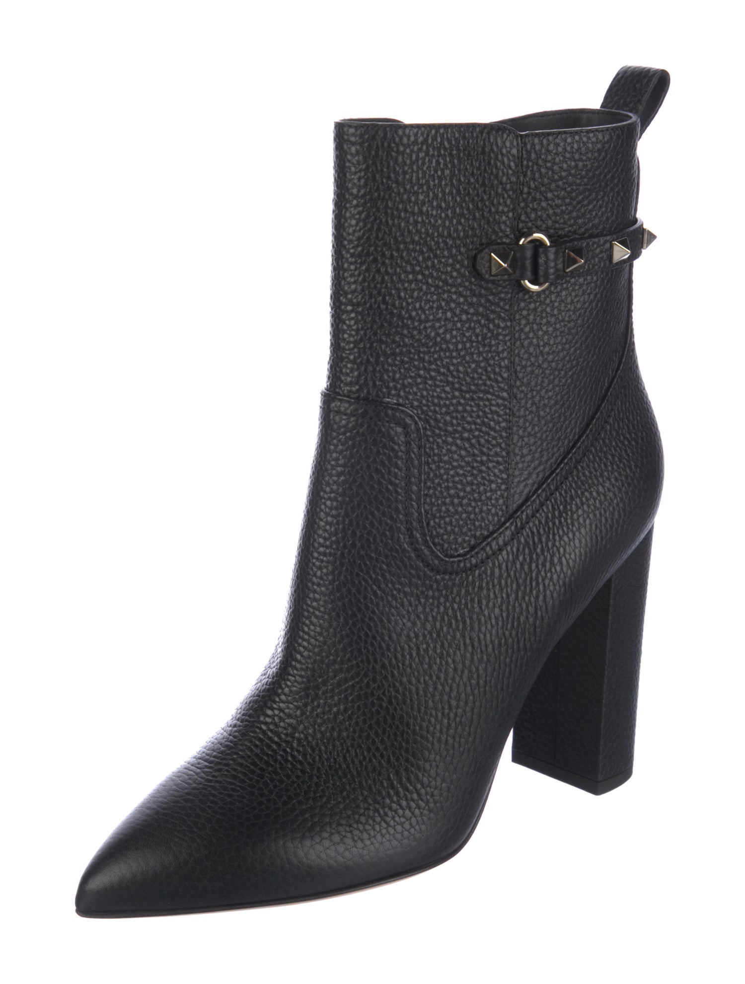 Valentino Rockstud Accents Leather Boots