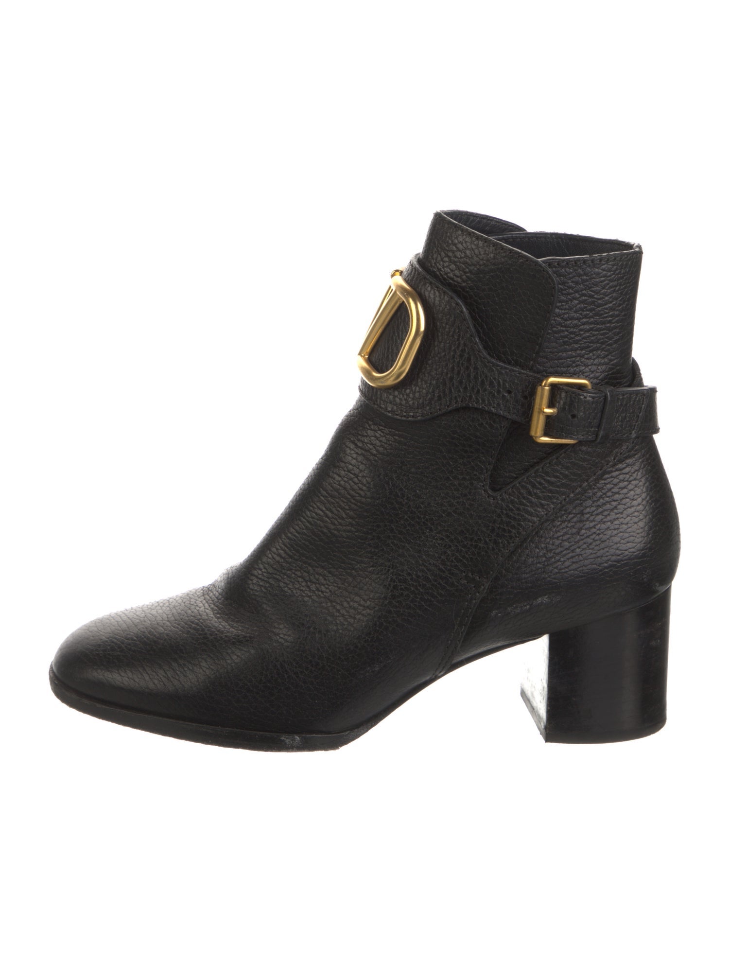 Valentino Leather Studded Accents Boots