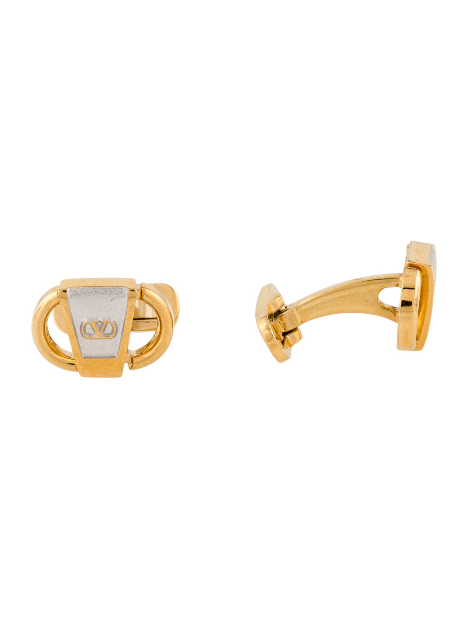 Valentino Two-Tone Logo Cufflinks