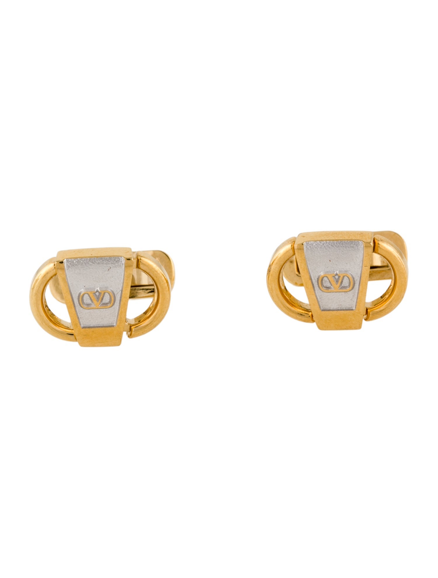 Valentino Two-Tone Logo Cufflinks