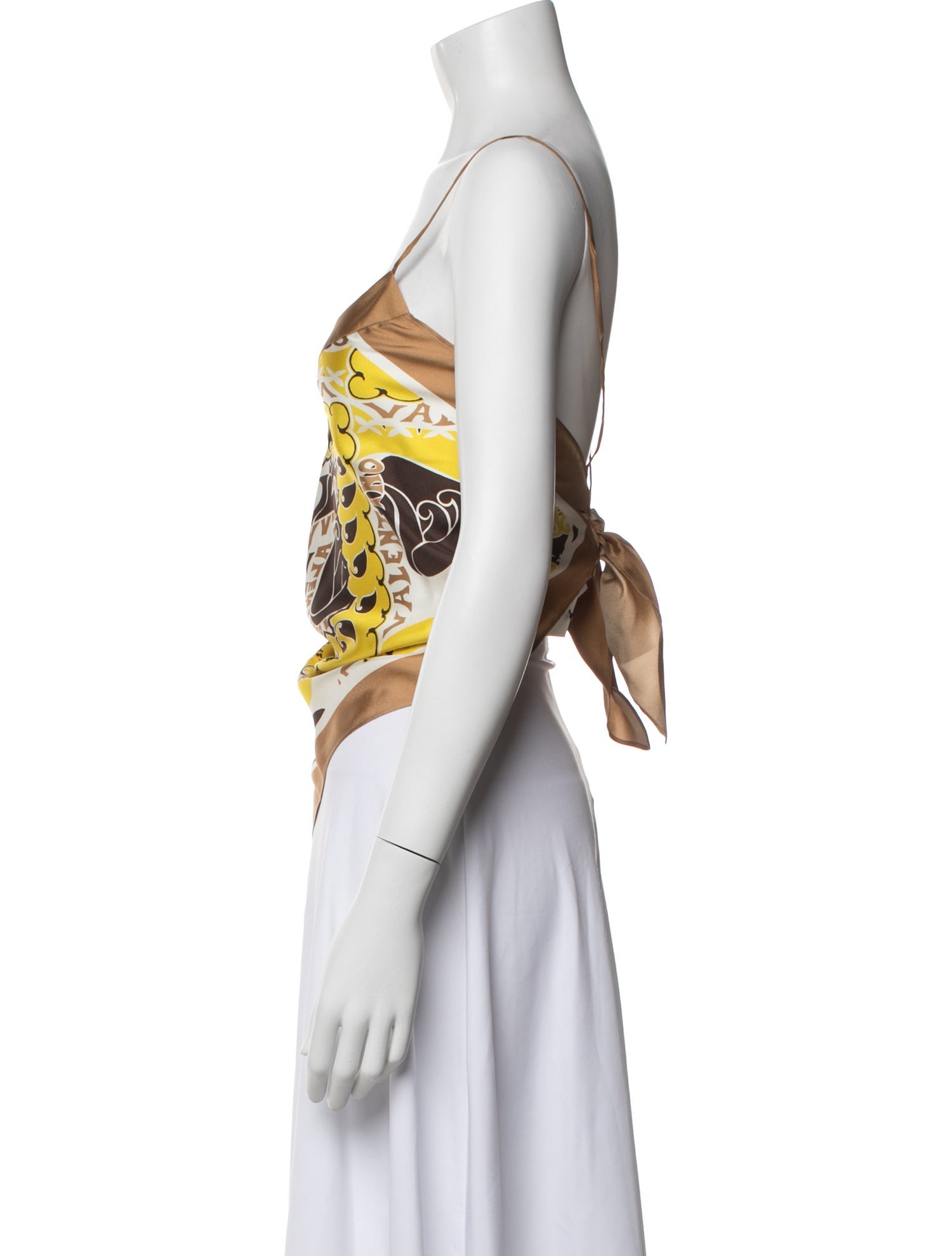 Valentino Silk Graphic Print Top