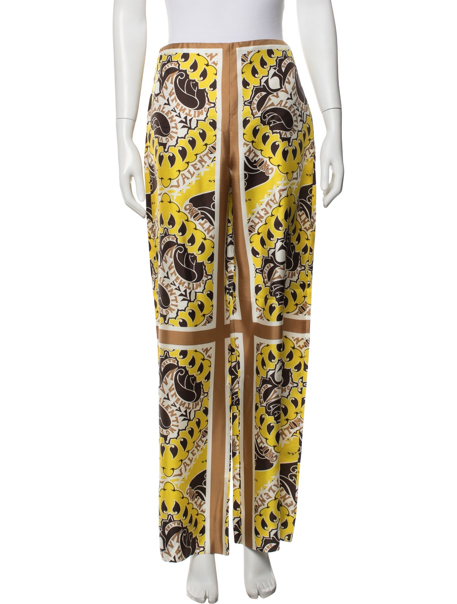 Valentino Silk Wide Leg Pants