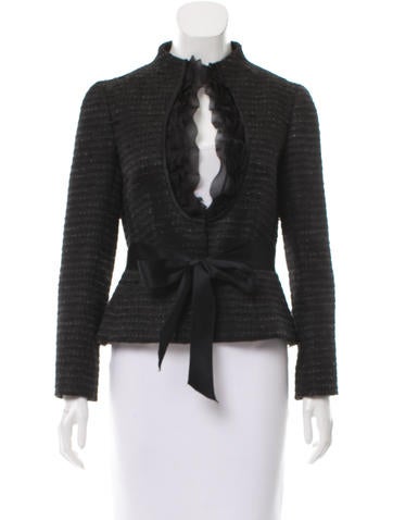 Valentino Bow-Accented Bouclé Jacket