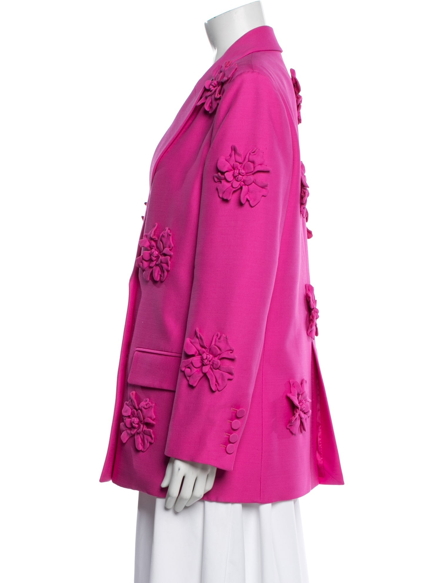 Valentino Virgin Wool Floral Print Blazer