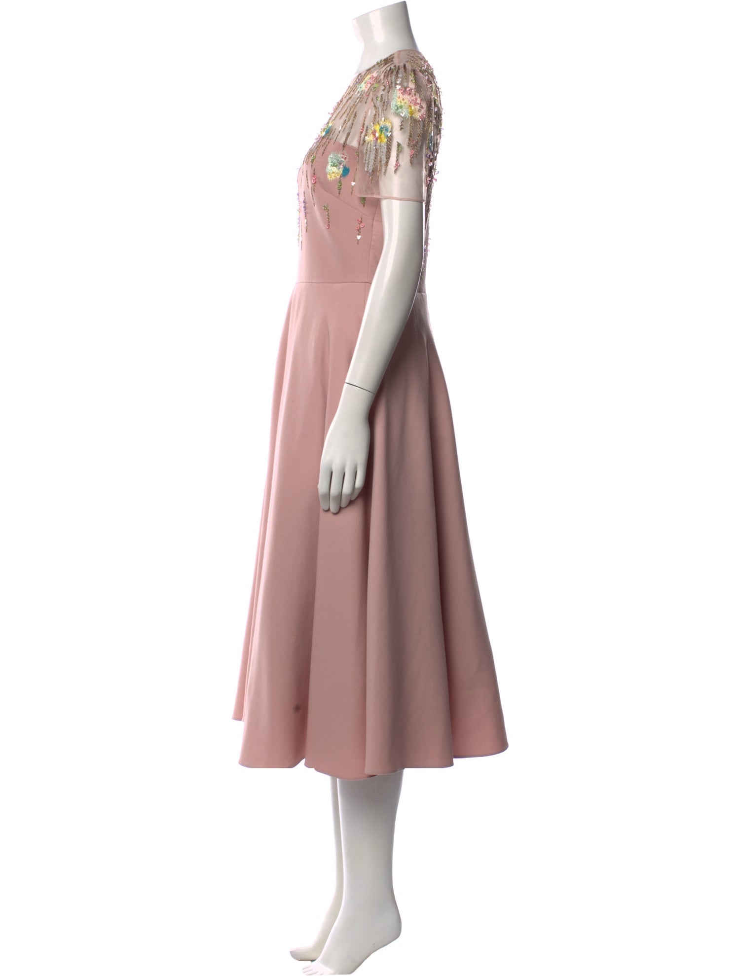 Valentino Virgin Wool Midi Length Dress