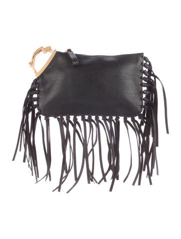 Valentino C-Rockee Fringe Clutch