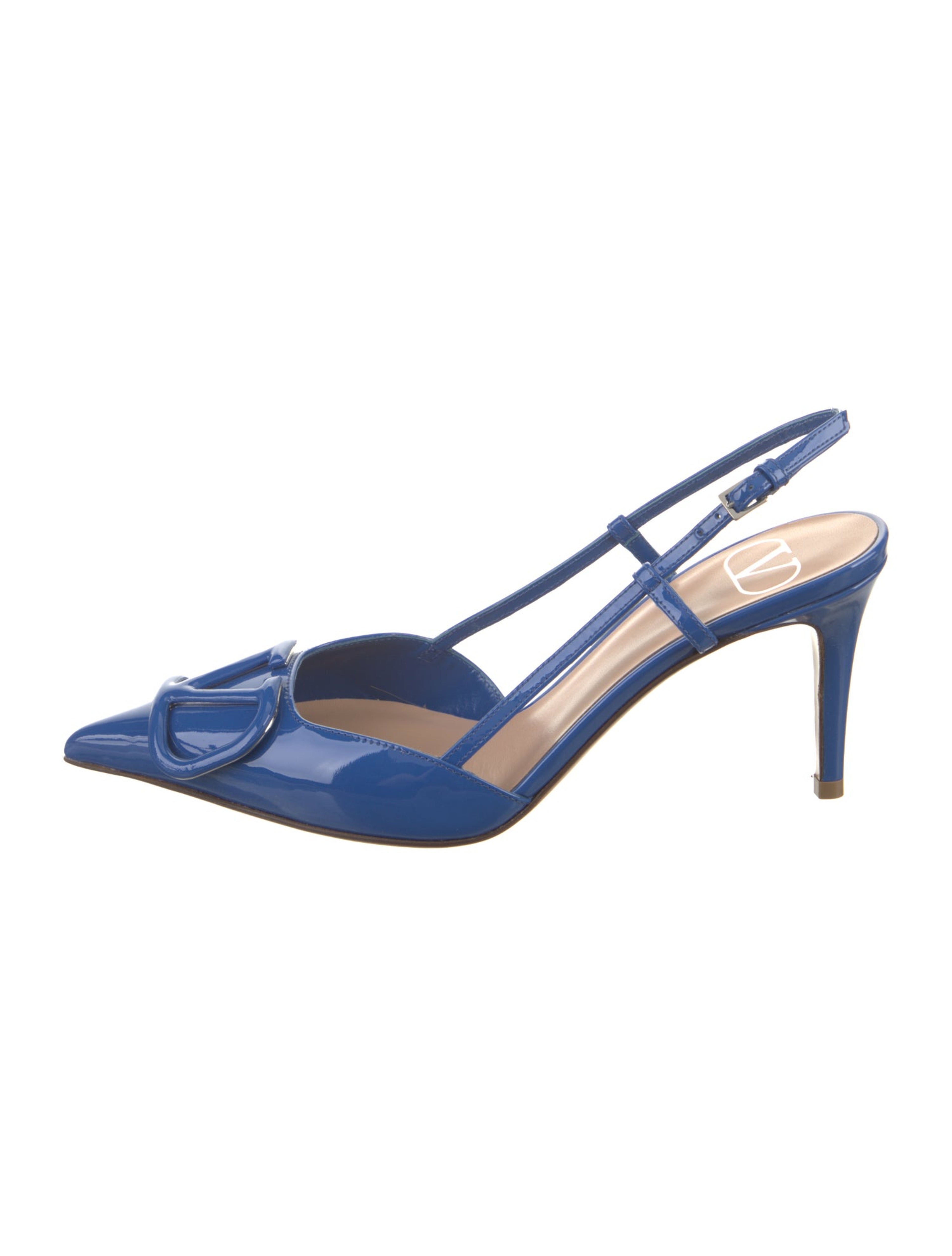 Vlogo Patent Leather Slingback Pumps