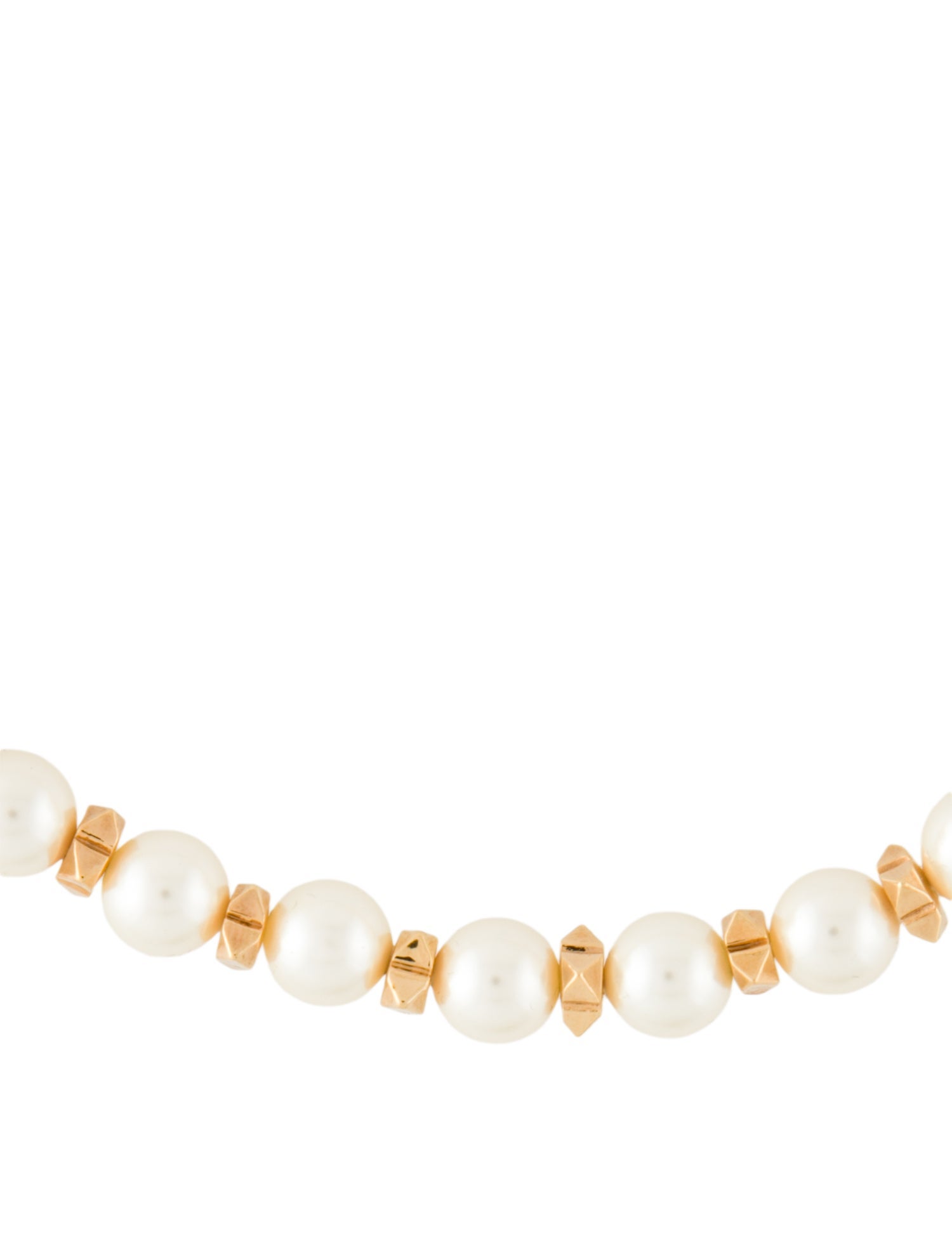 Valentino Faux Pearl Bead Collar Necklace