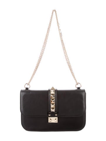 Valentino Medium Rockstud Glam Lock Flap Bag