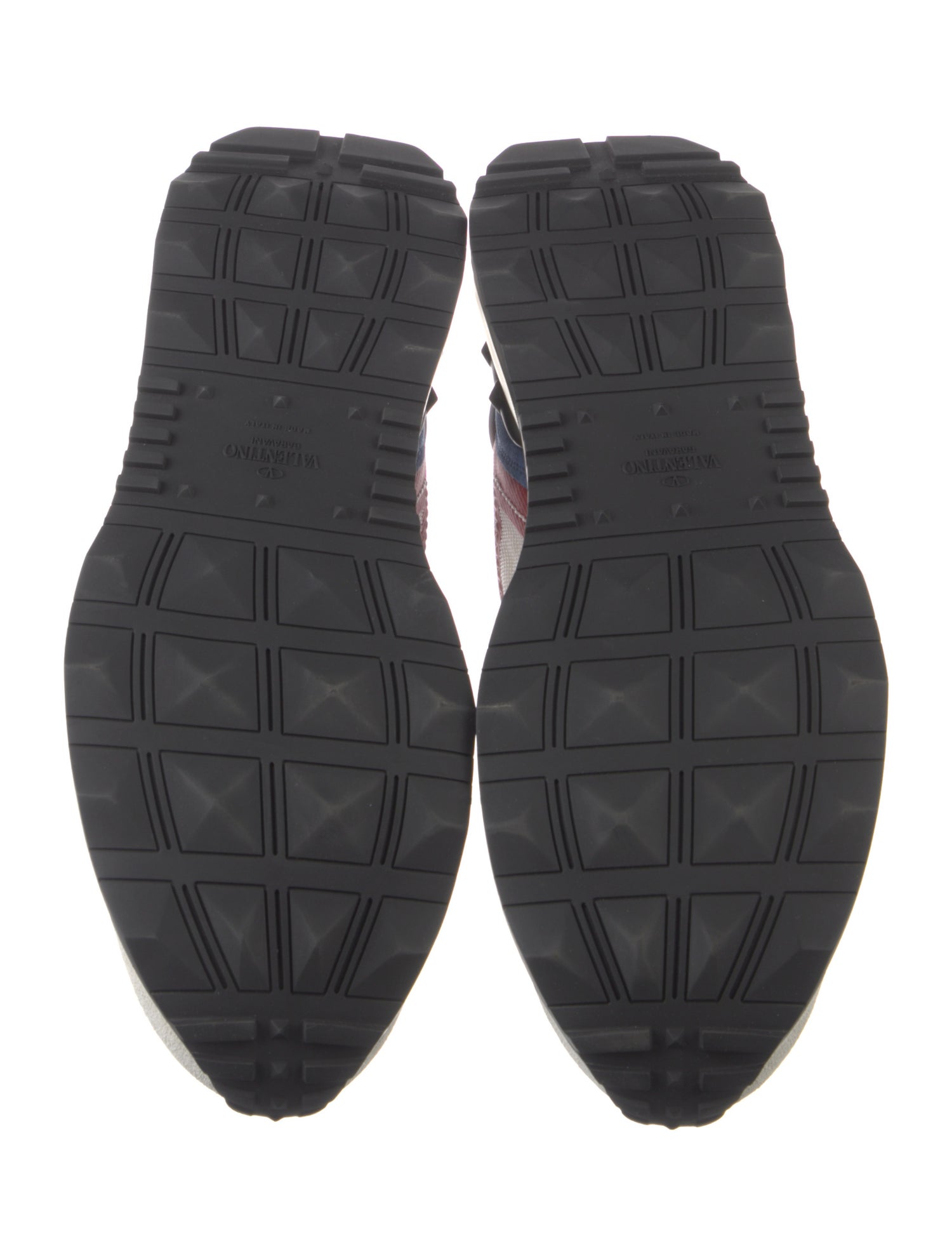 VALENTINO/靴/35 Valentino Leather Printed Athletic Sneakers - White Sneakers