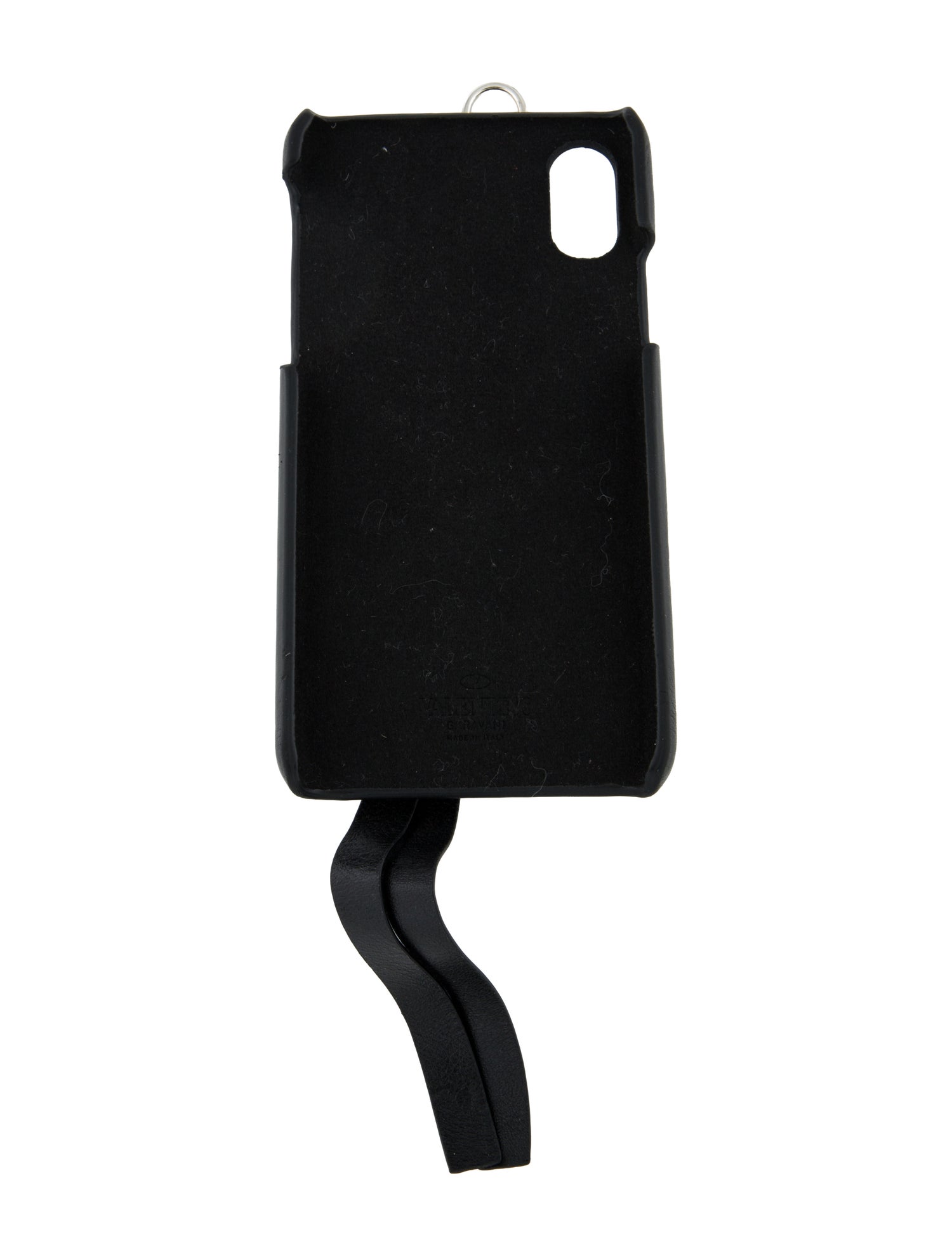 Valentino Black Leather Phone Case