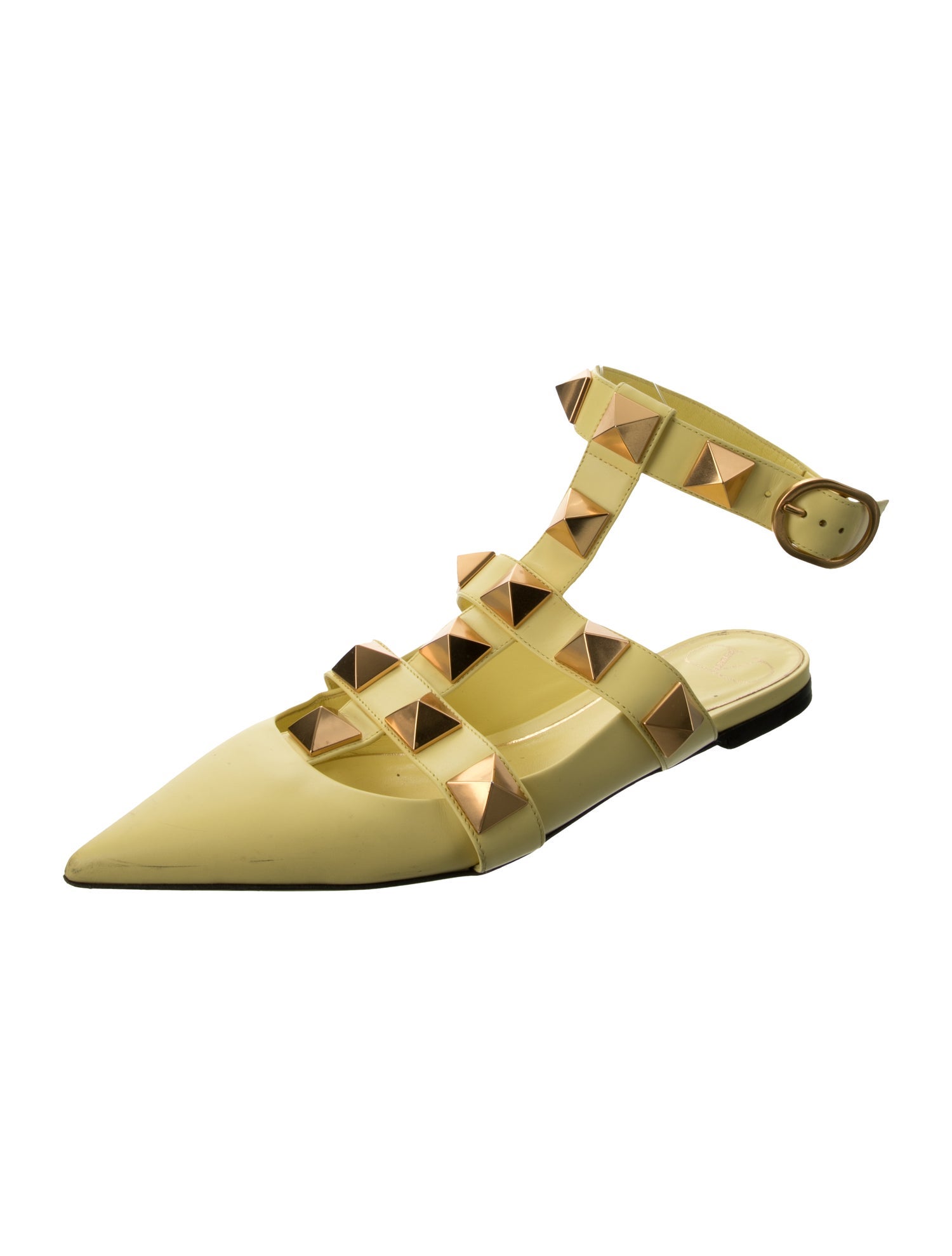 Valentino Rockstud Accents Leather Mules