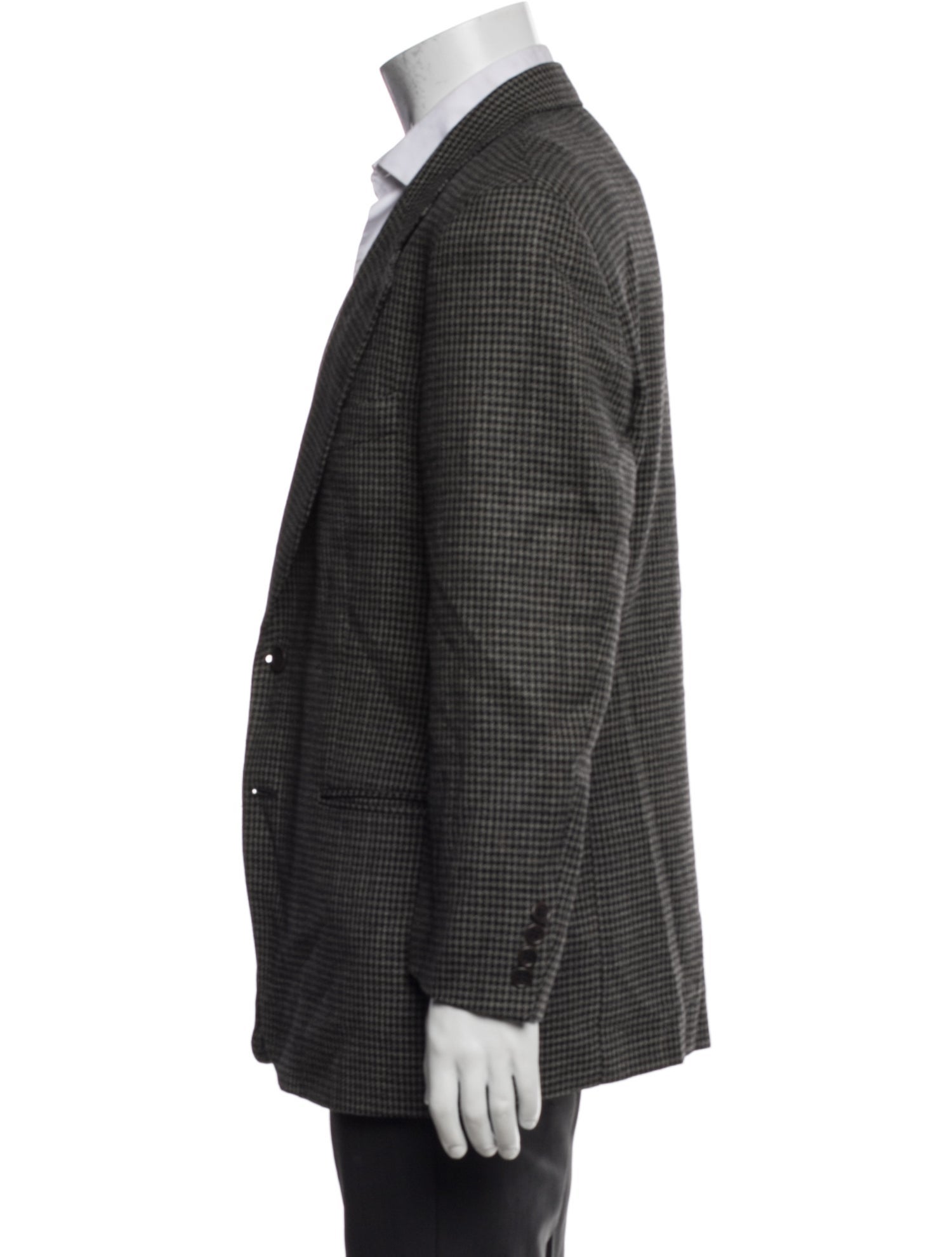 Valentino Virgin Wool Houndstooth Print Blazer