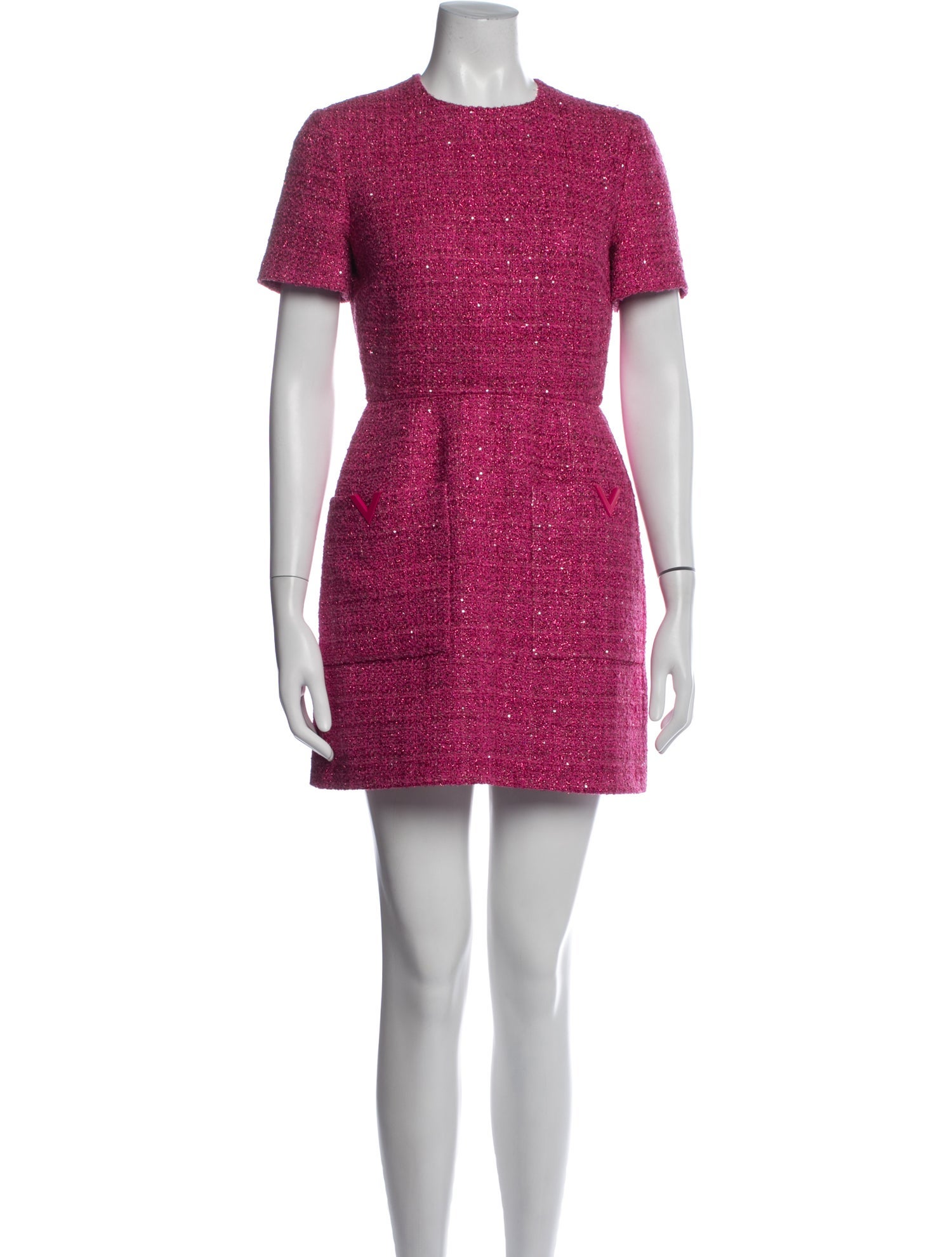 Valentino Tweed Pattern Mini Dress