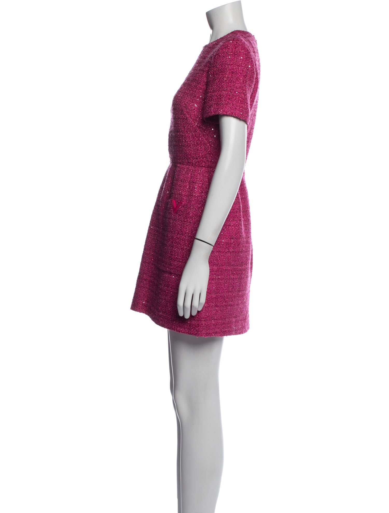 Valentino Tweed Pattern Mini Dress