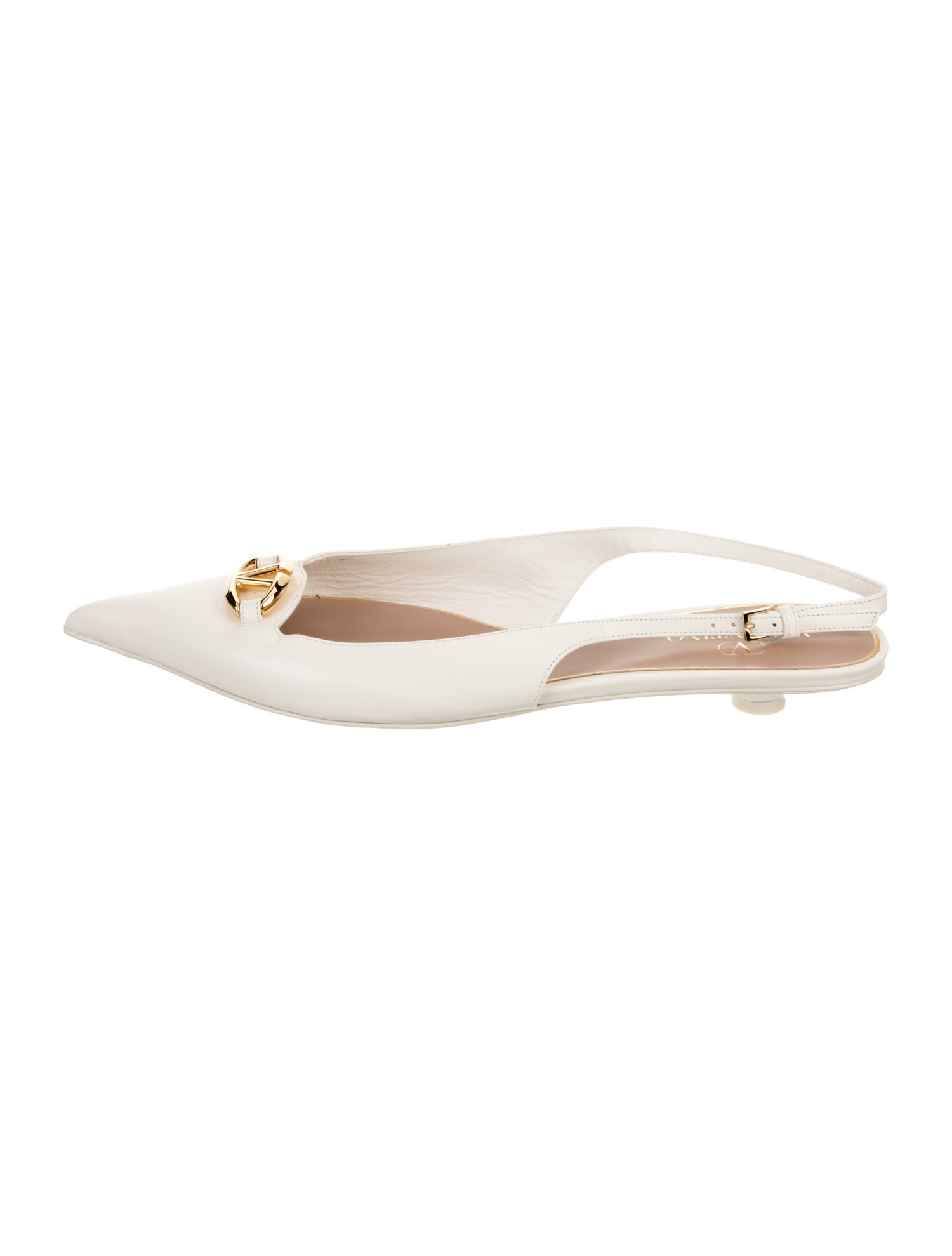 Valentino Leather Slingback Flats
