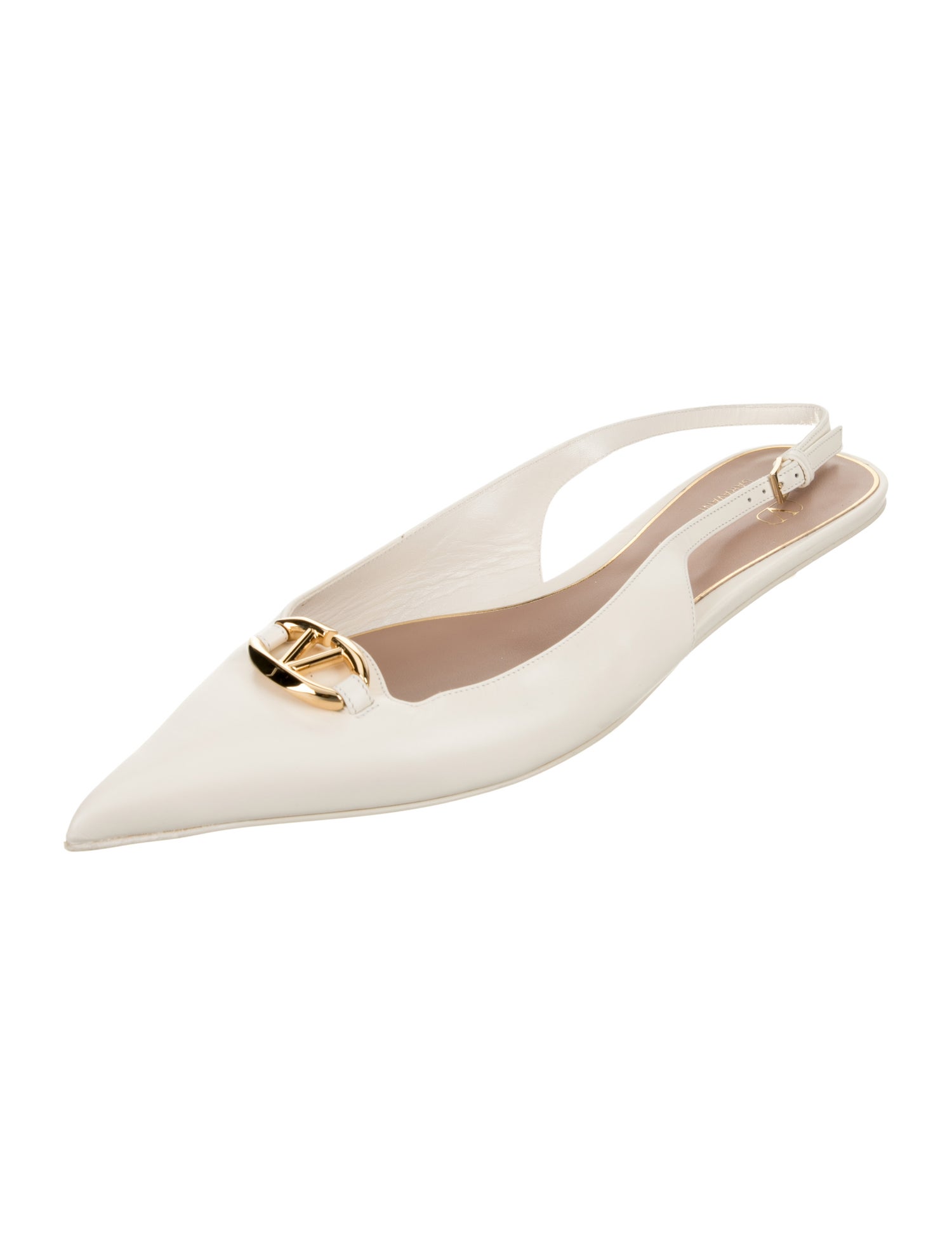Valentino Leather Slingback Flats