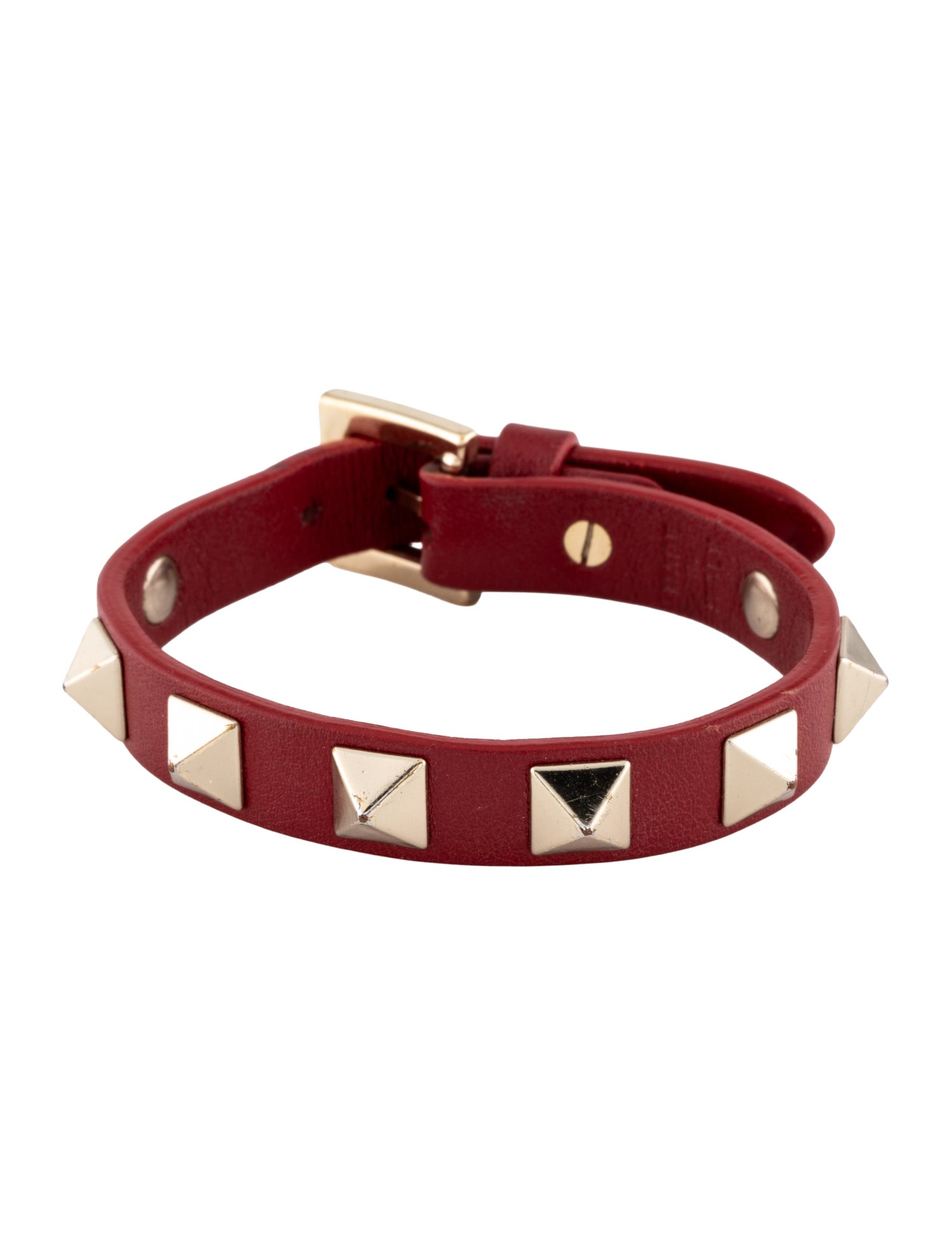 Valentino Leather Rockstud Wrap Bracelet