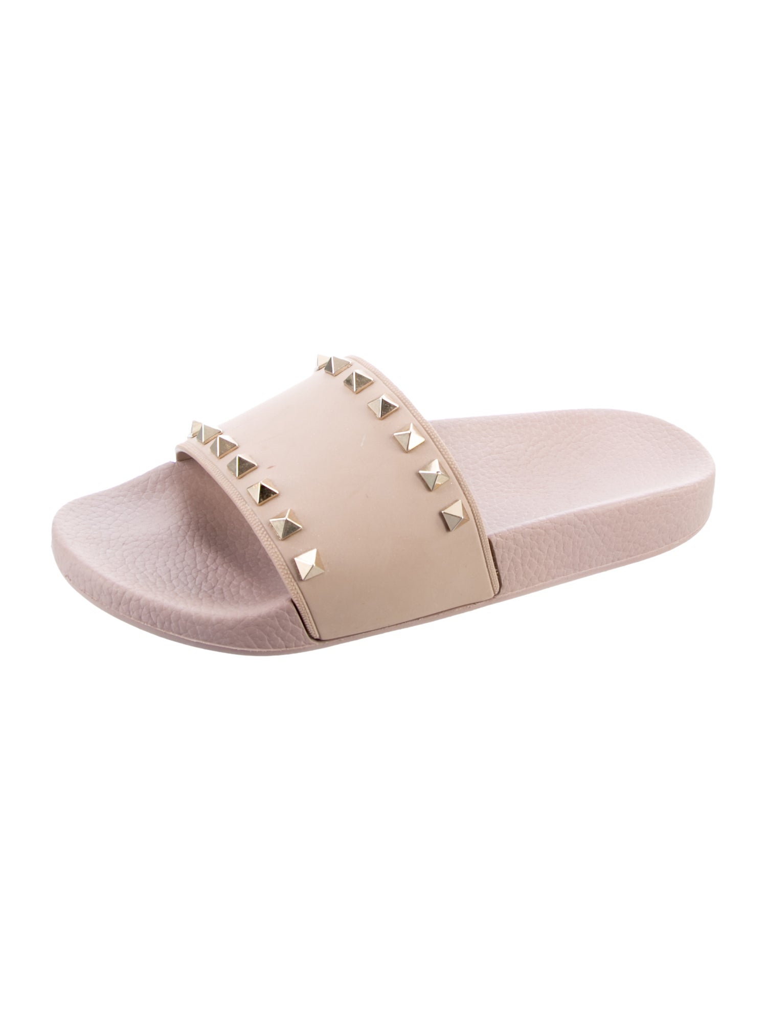 Valentino Rockstud Accents Rubber Slides