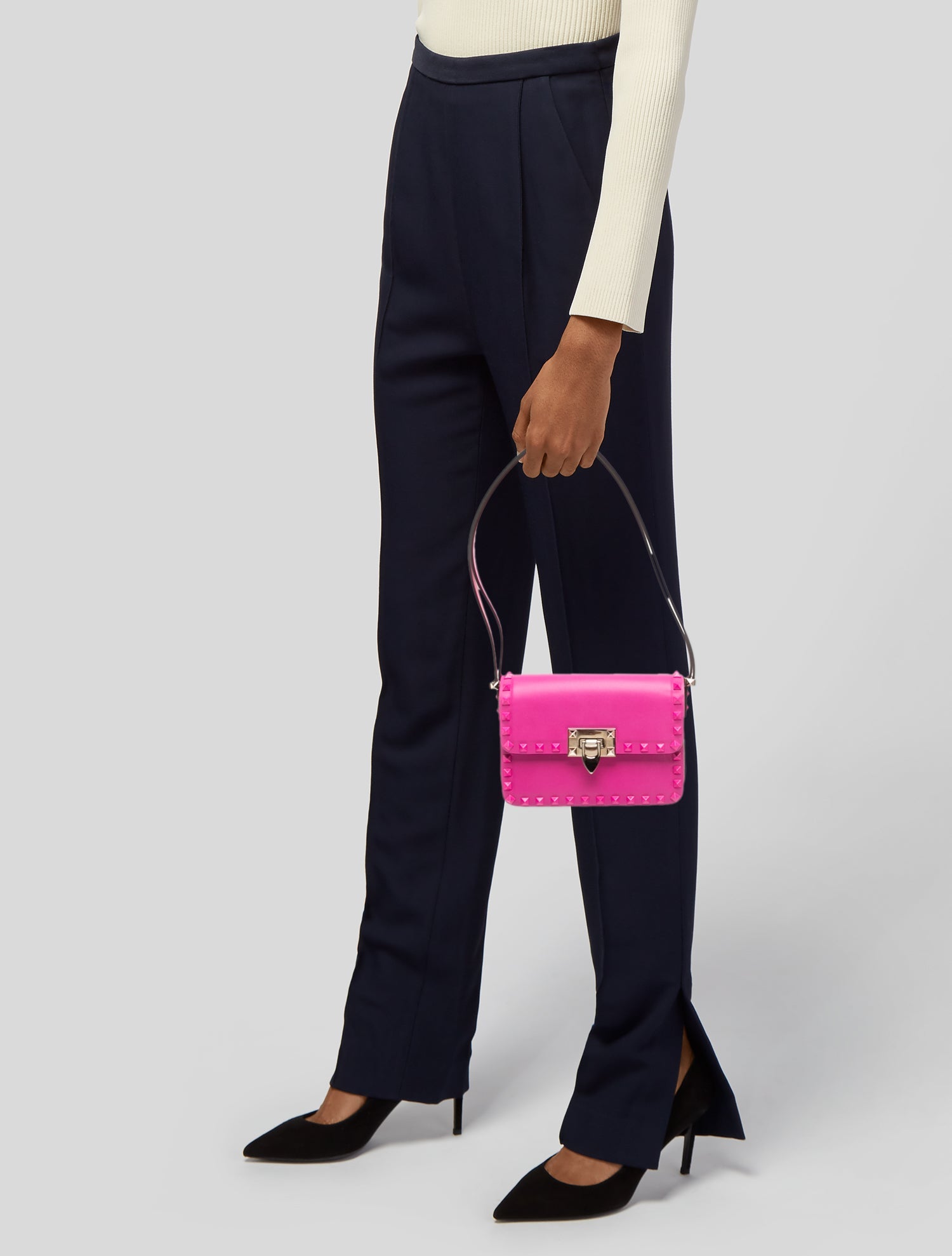 Chanel East West Accordion Flap Bag - Black Shoulder Bags