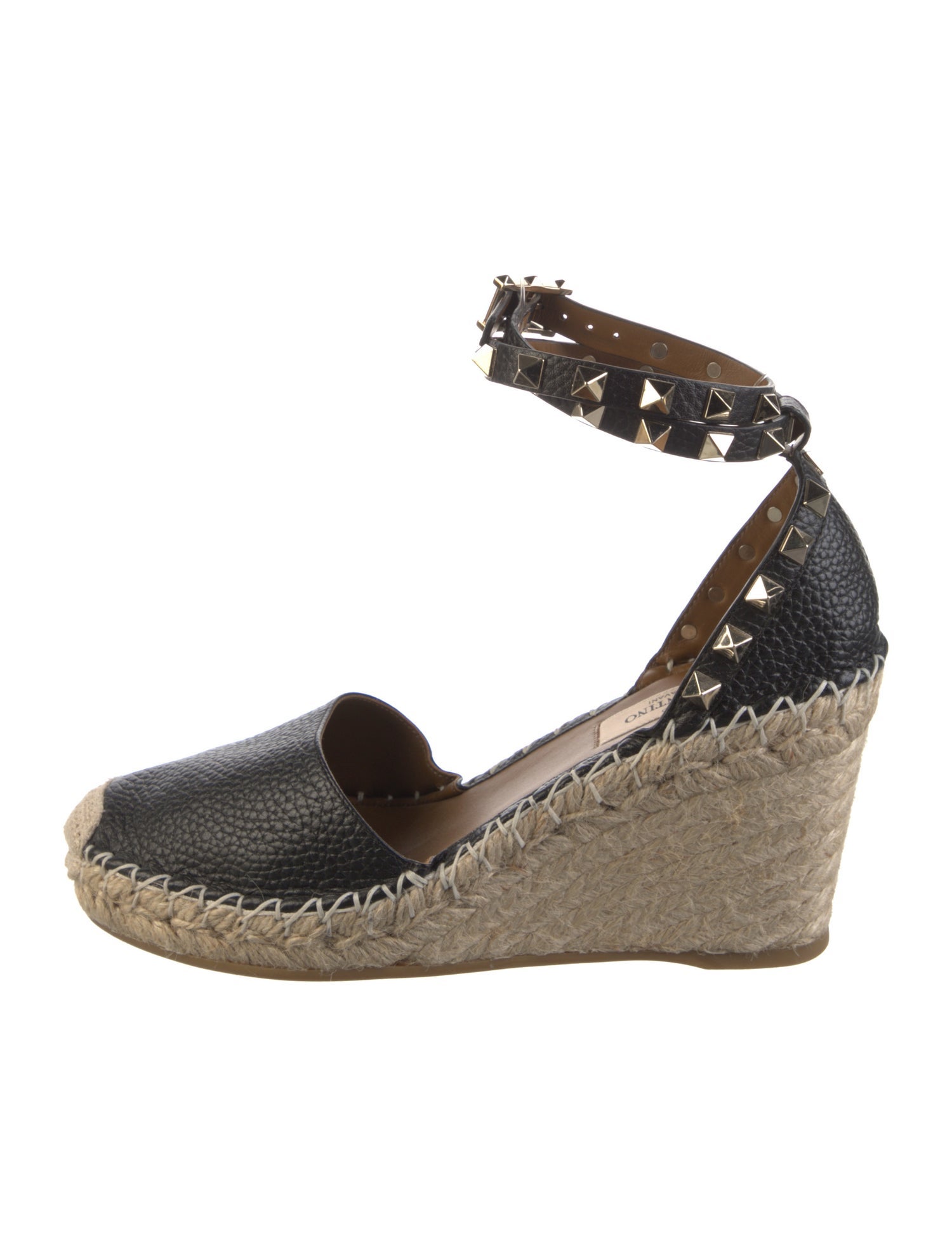Valentino Rockstud Accents Leather D'Orsay Pumps