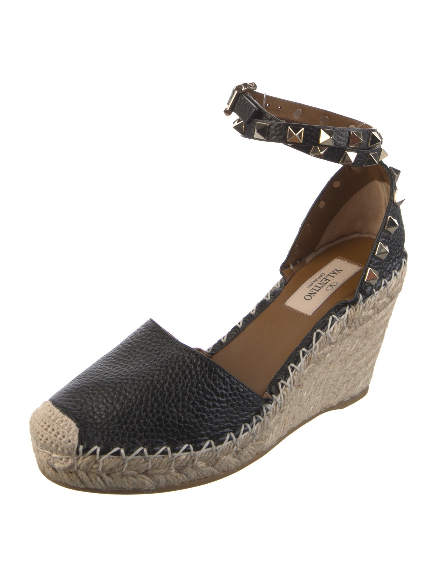 Valentino Rockstud Accents Leather D'Orsay Pumps