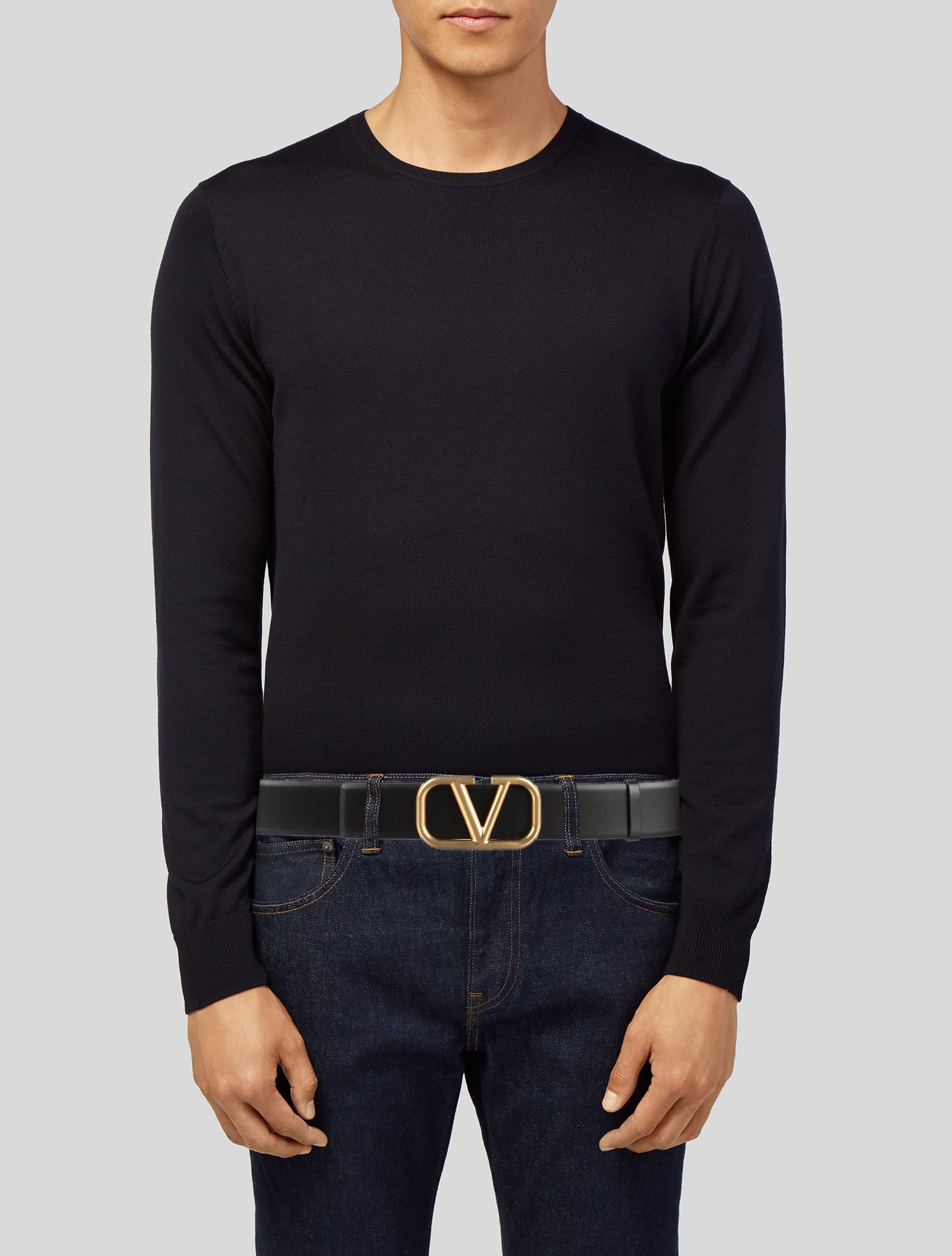Valentino Vlogo Leather Belt w/ Tags