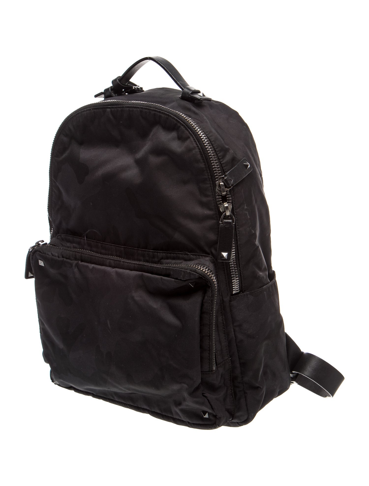 Valentino Rockstud Camouflage Jacquard Backpack