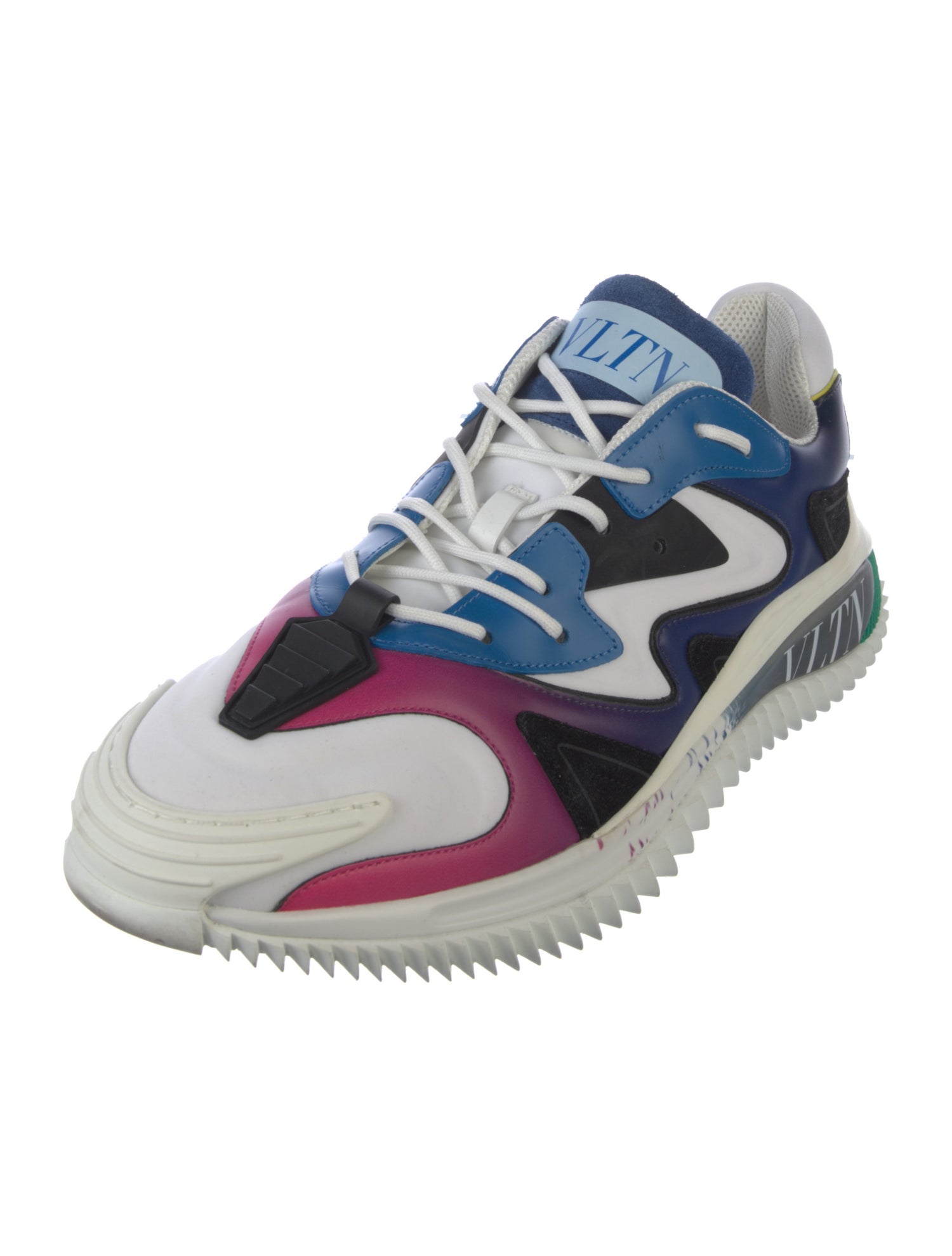 Valentino Leather Printed Athletic Sneakers