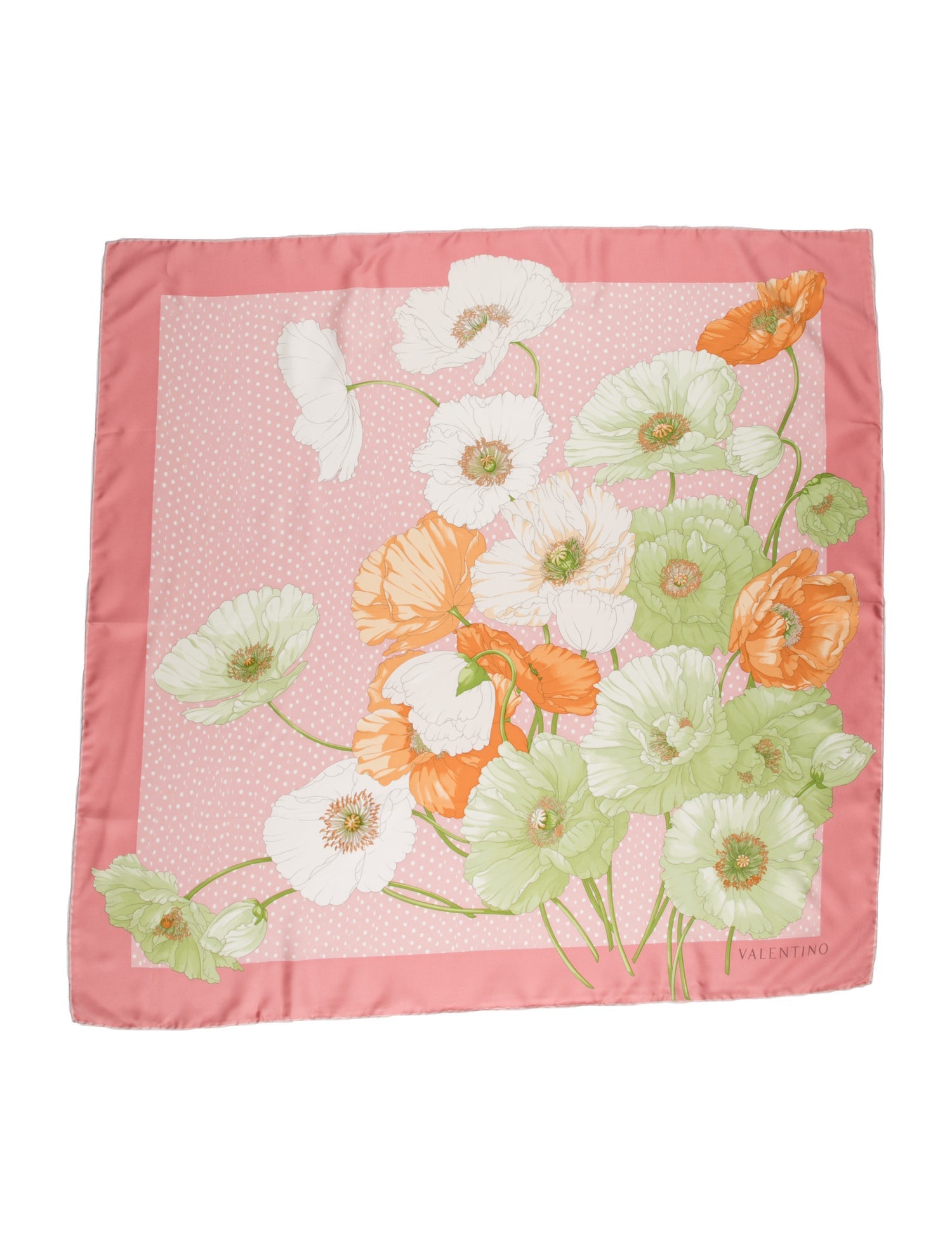 Valentino Silk Floral Print Scarf