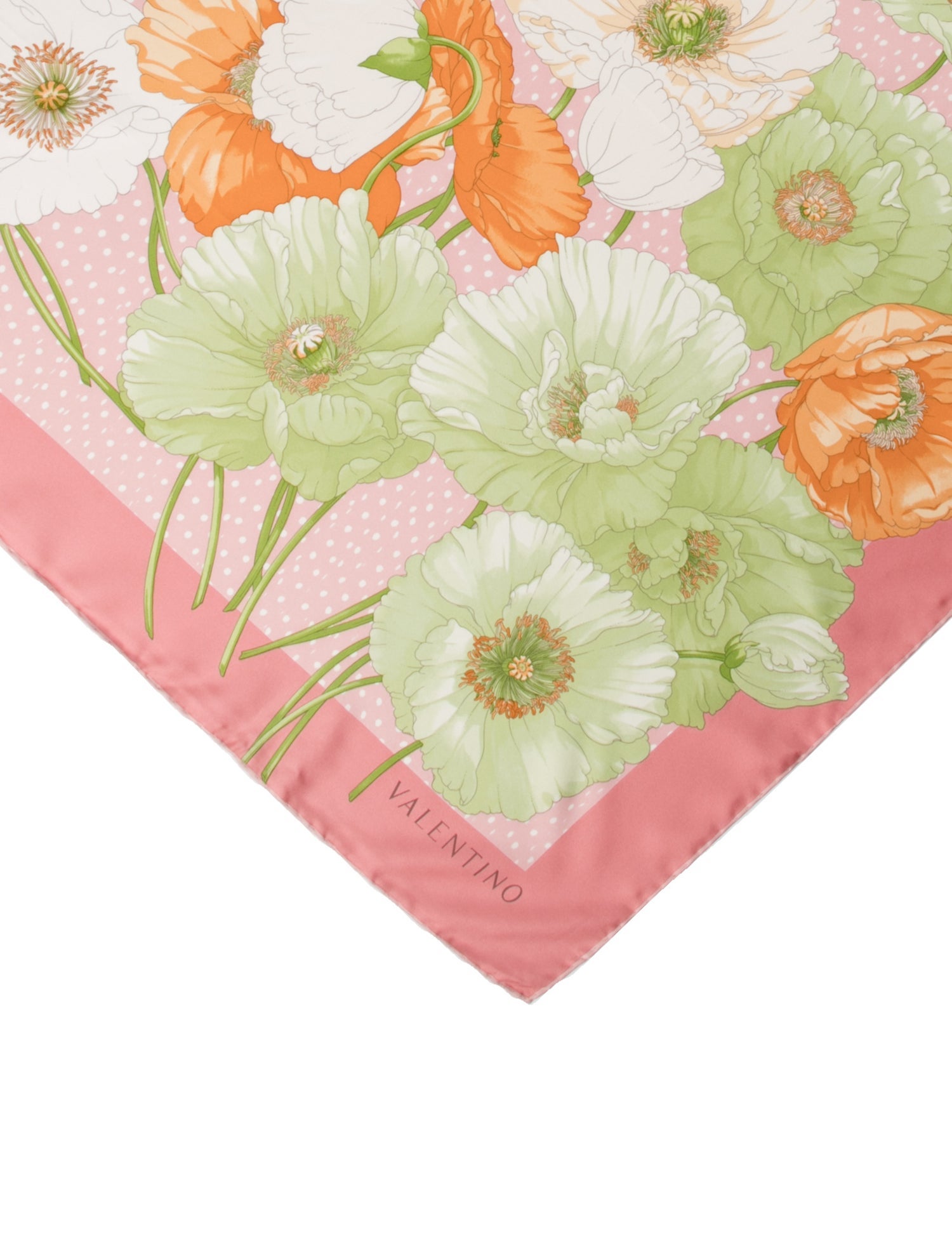 Valentino Silk Floral Print Scarf