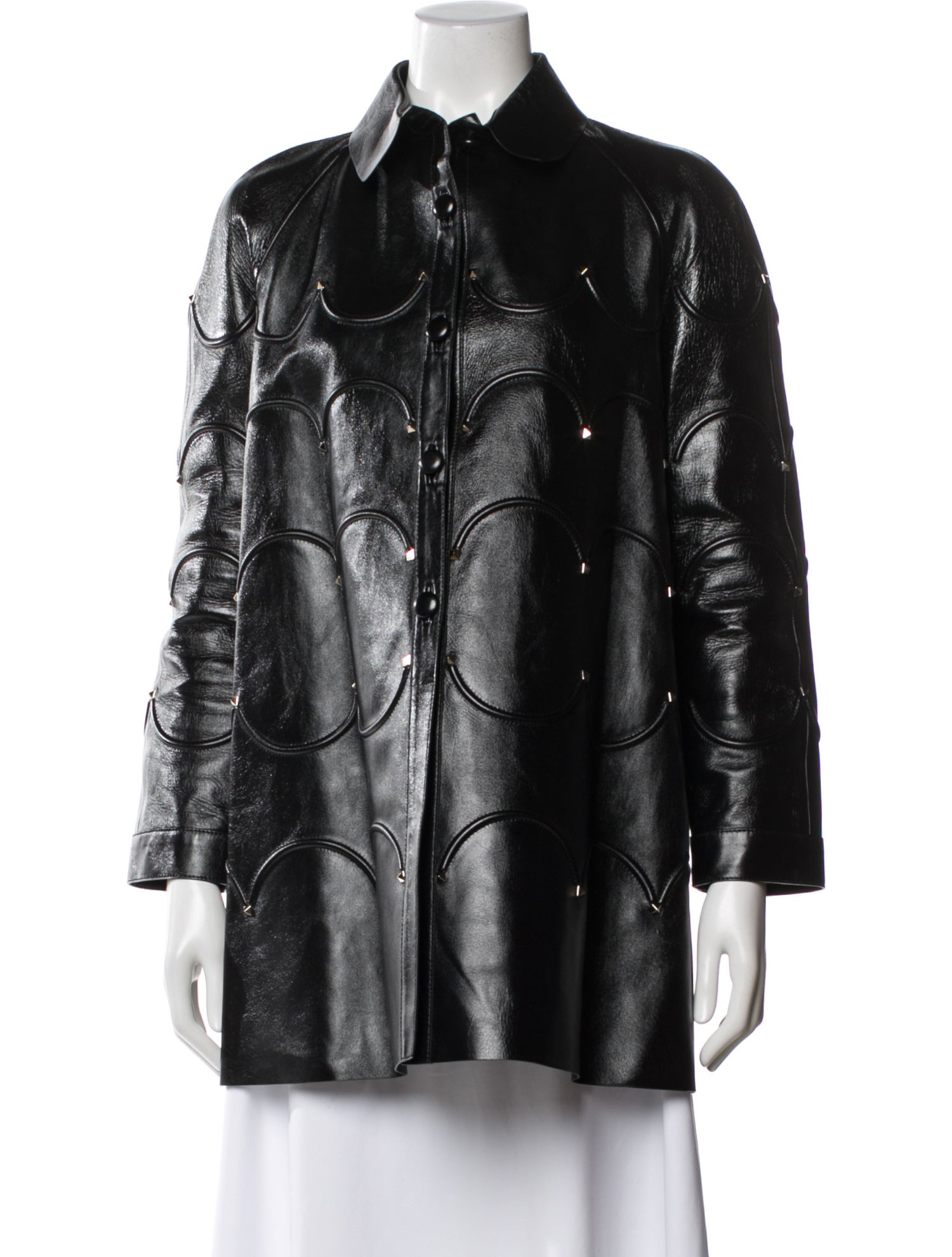 Vetements 2019 Gimp Mask Calf Leather Trench Coat - Black Coats