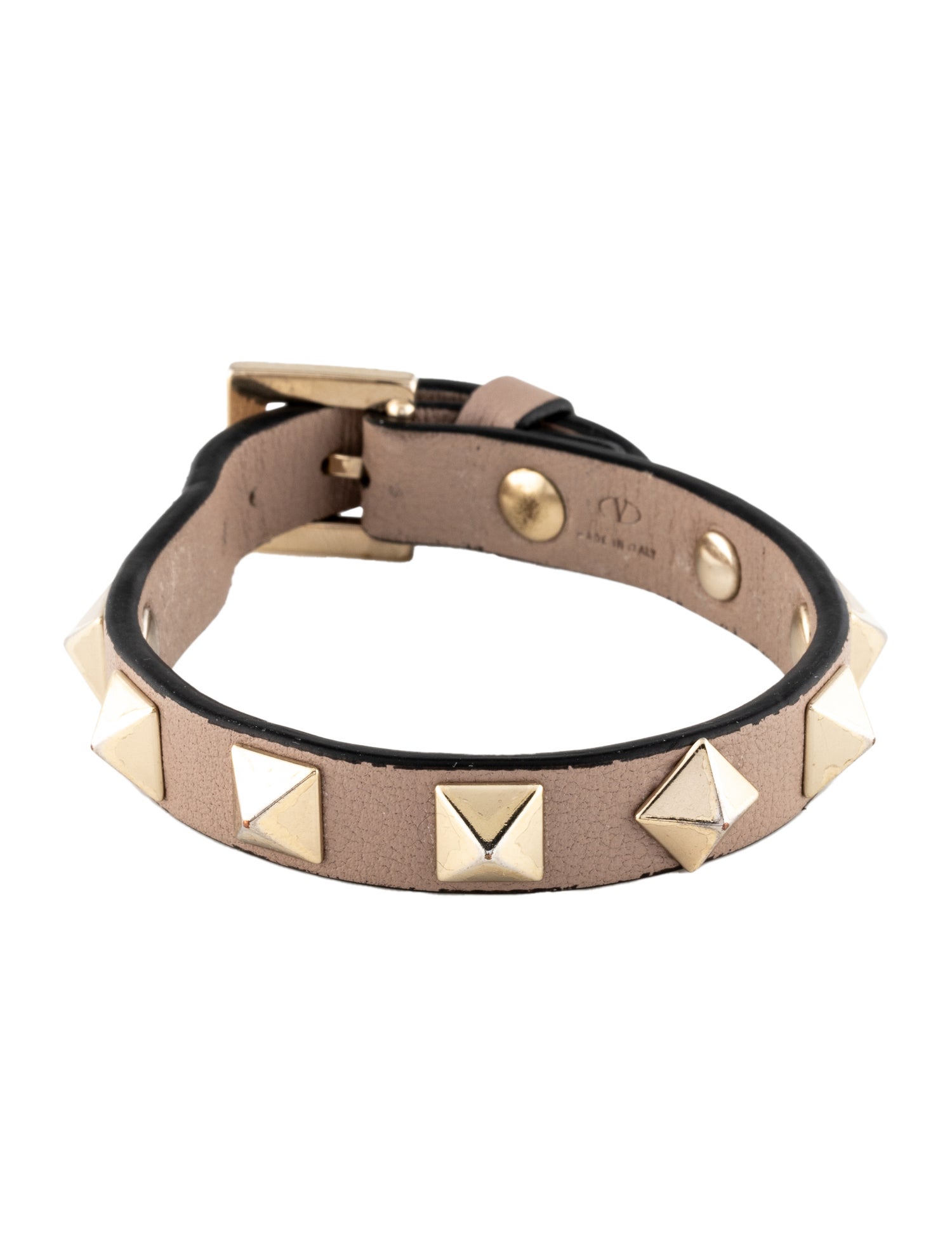 Valentino Leather Rockstud Wrap Bracelet