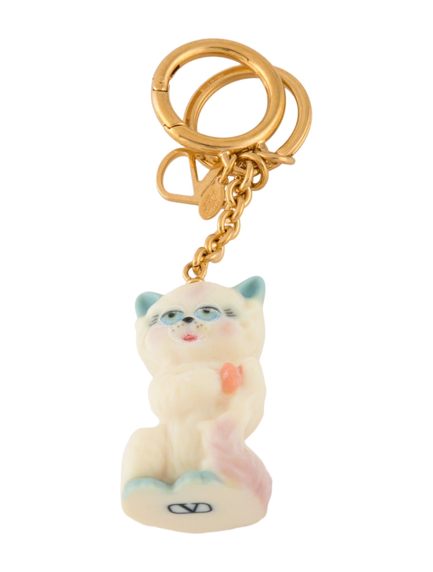 Valentino Plastic Cat keychain