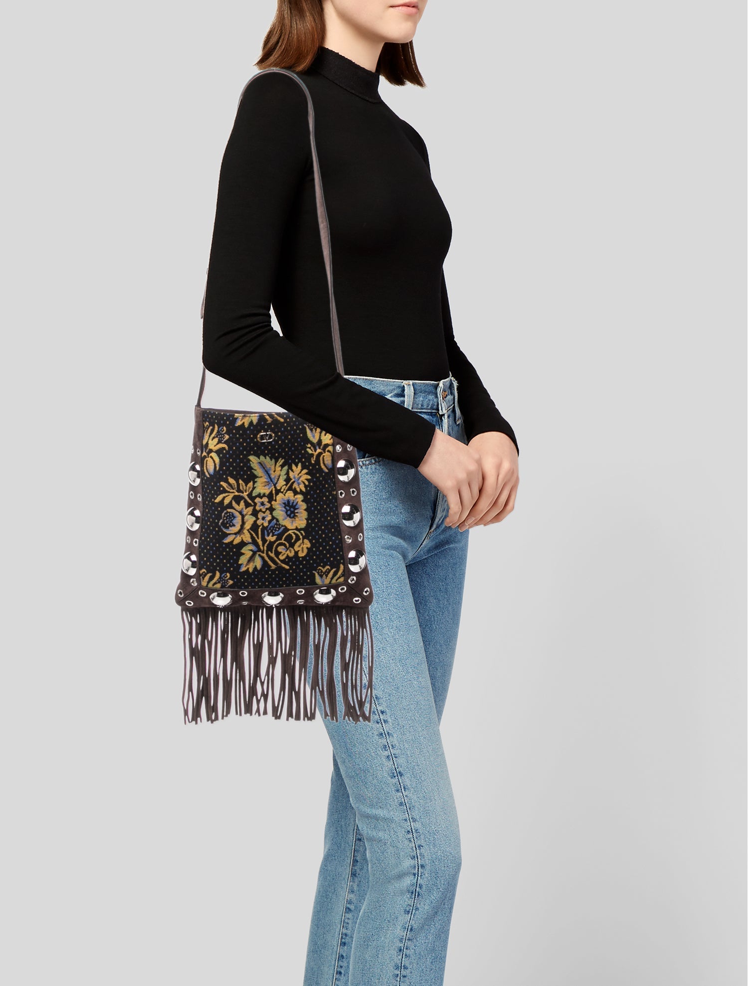 Valentino Suede Crossbody Bag