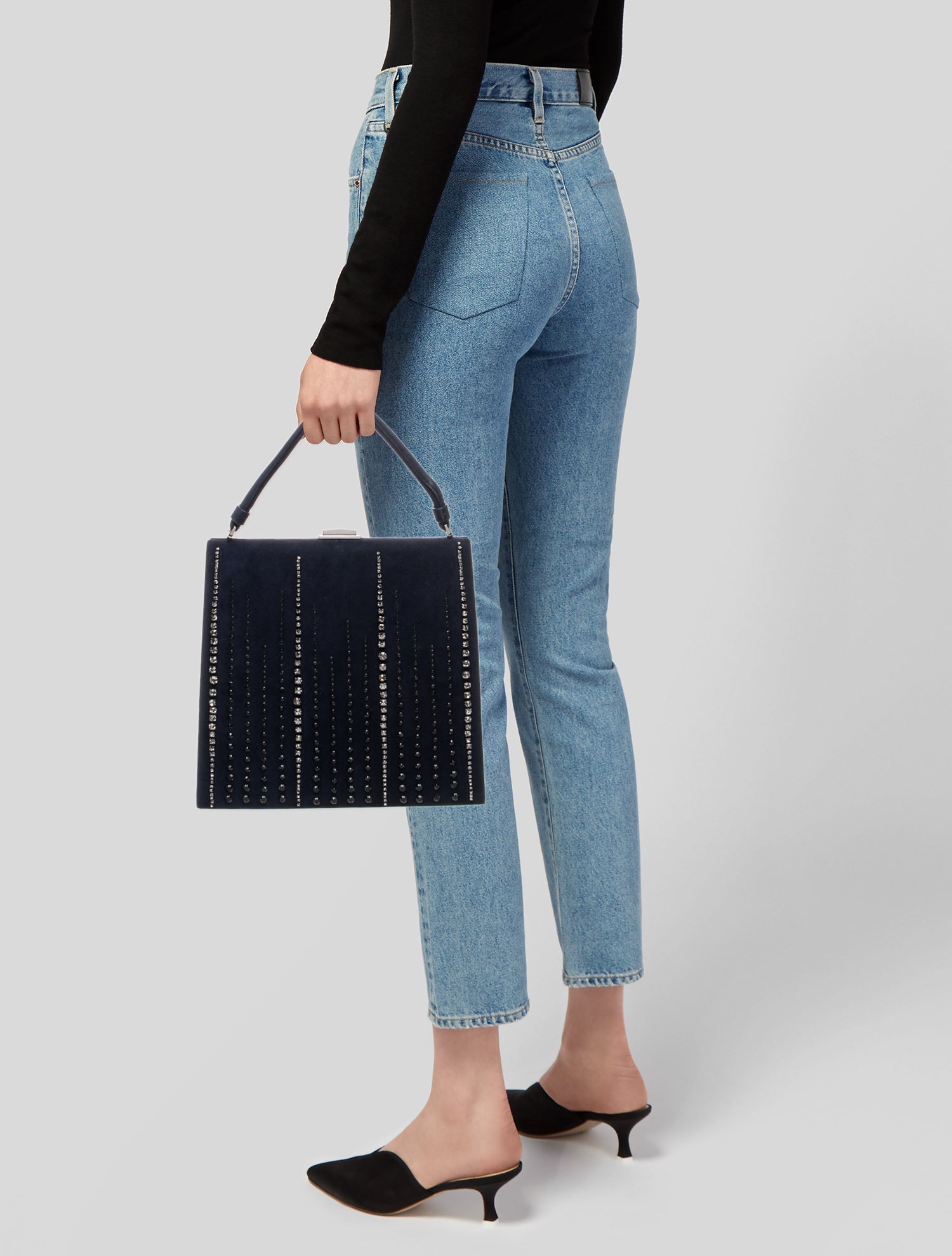 Valentino Suede Top Handle Bag