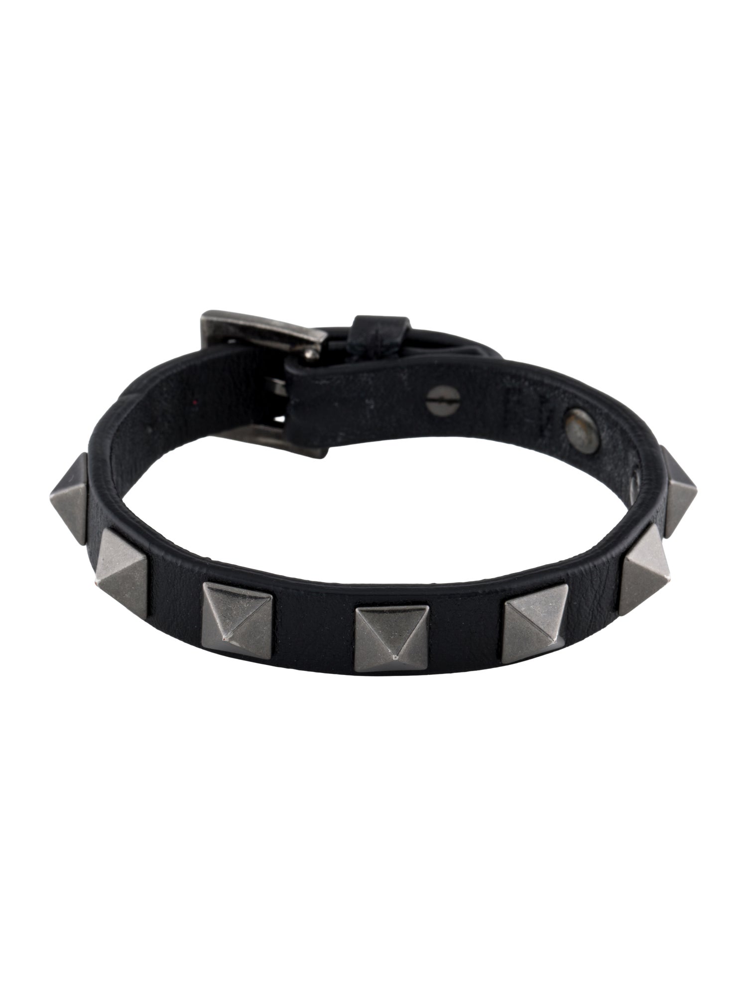 Valentino Leather Rockstud Wrap Bracelet
