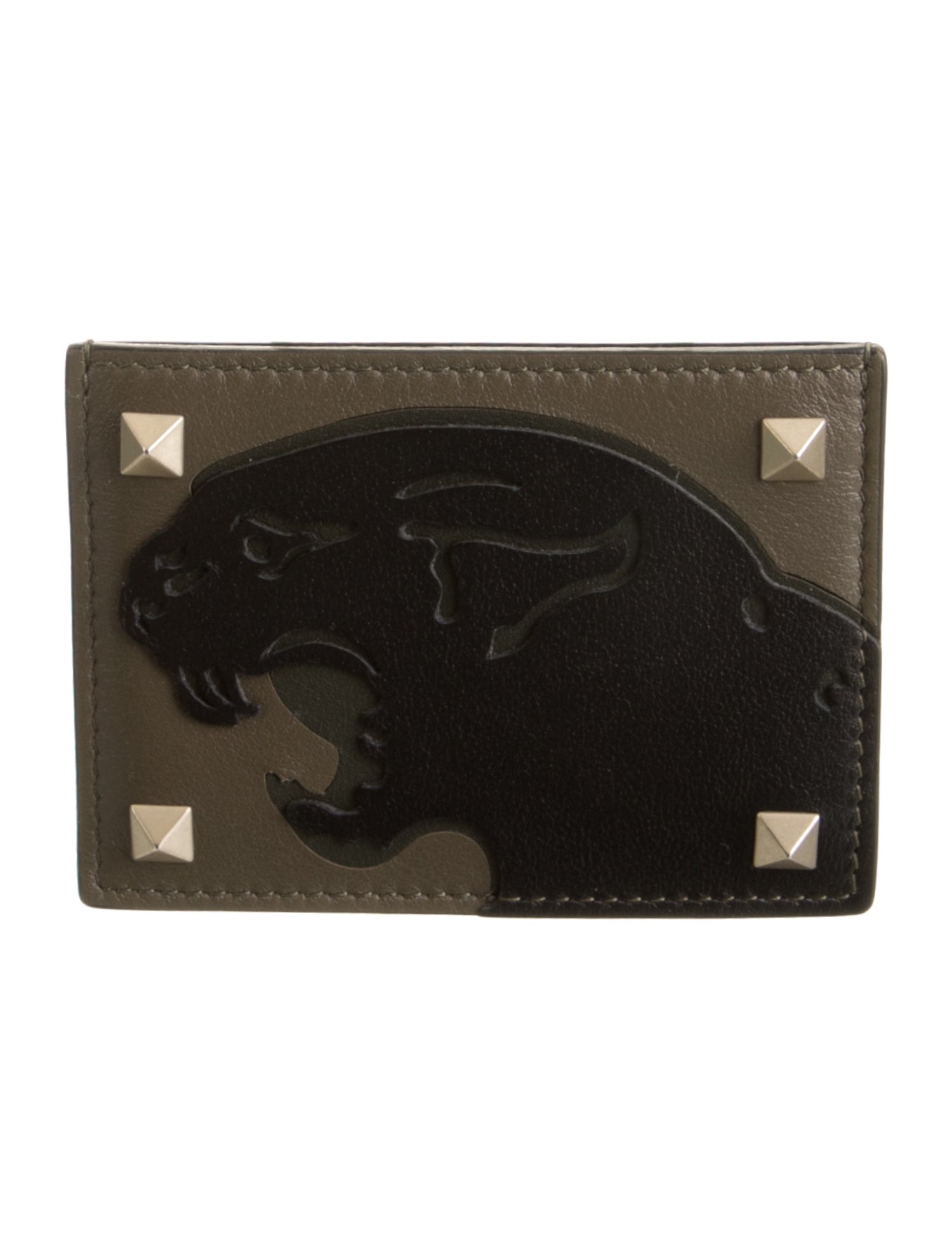 Valentino Leather Printed Card Holder