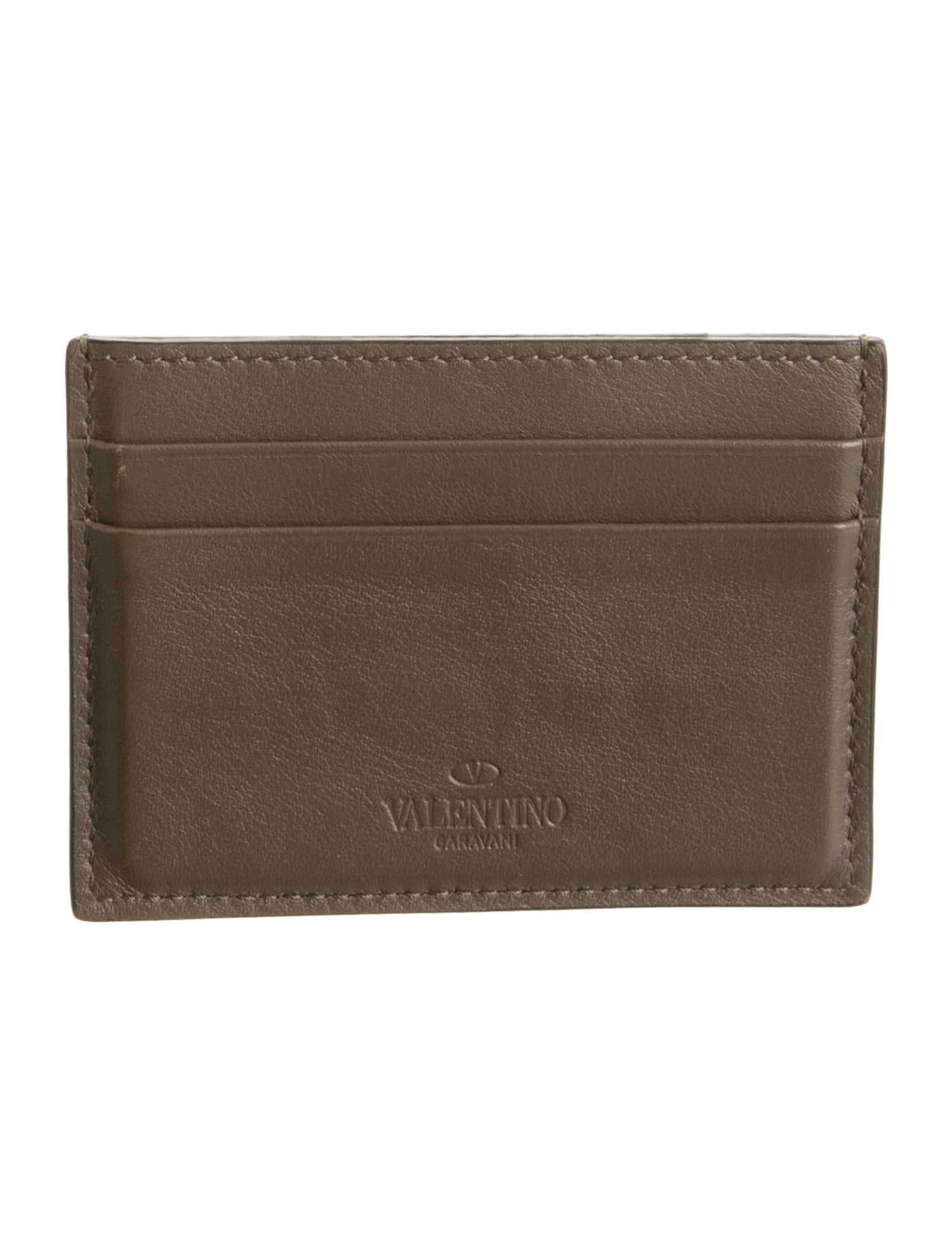 Valentino Leather Printed Card Holder
