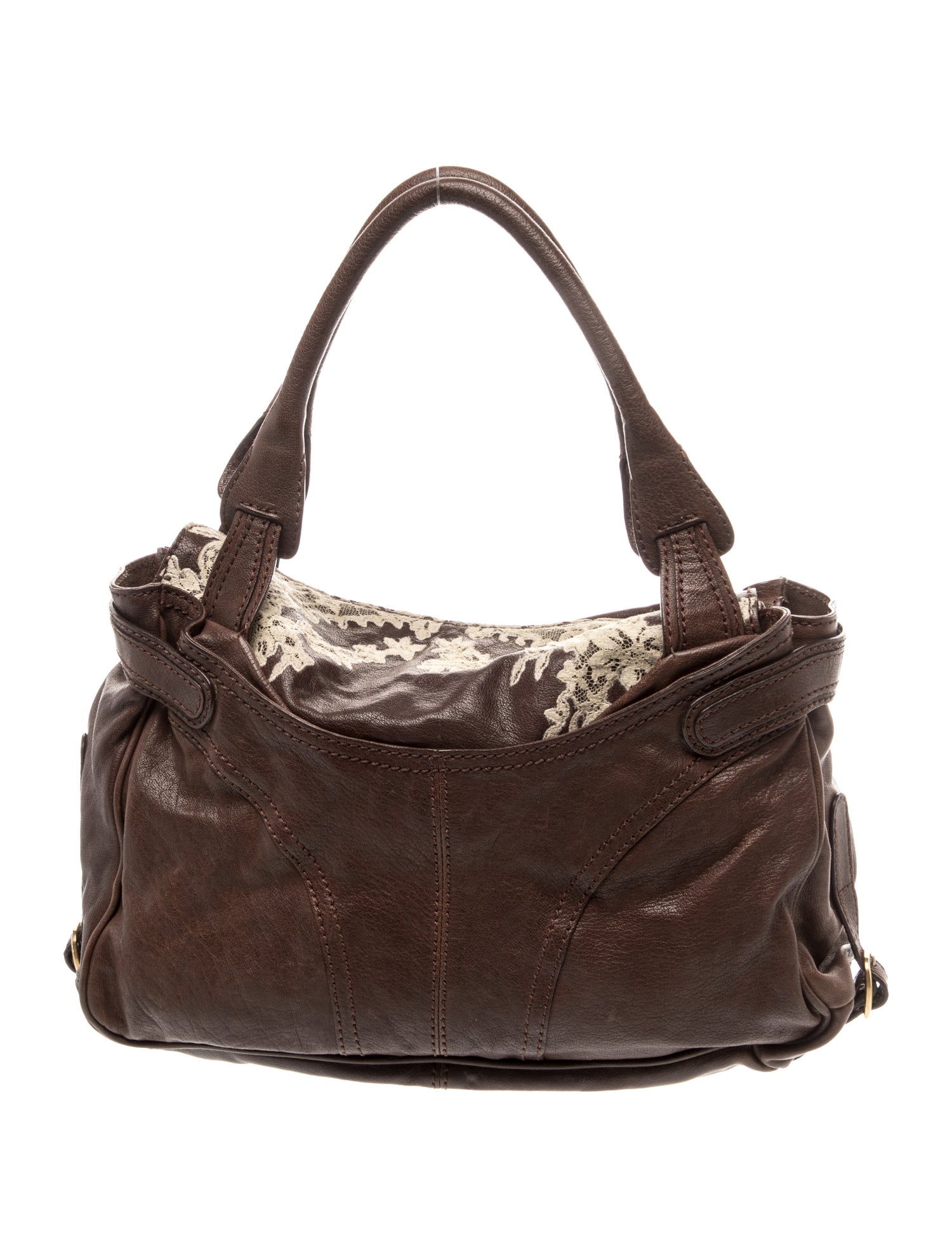 バッグ vintage leather shoulder bag sullen Valentino Leather Shoulder Bag - Brown Handle Bags, Handbags