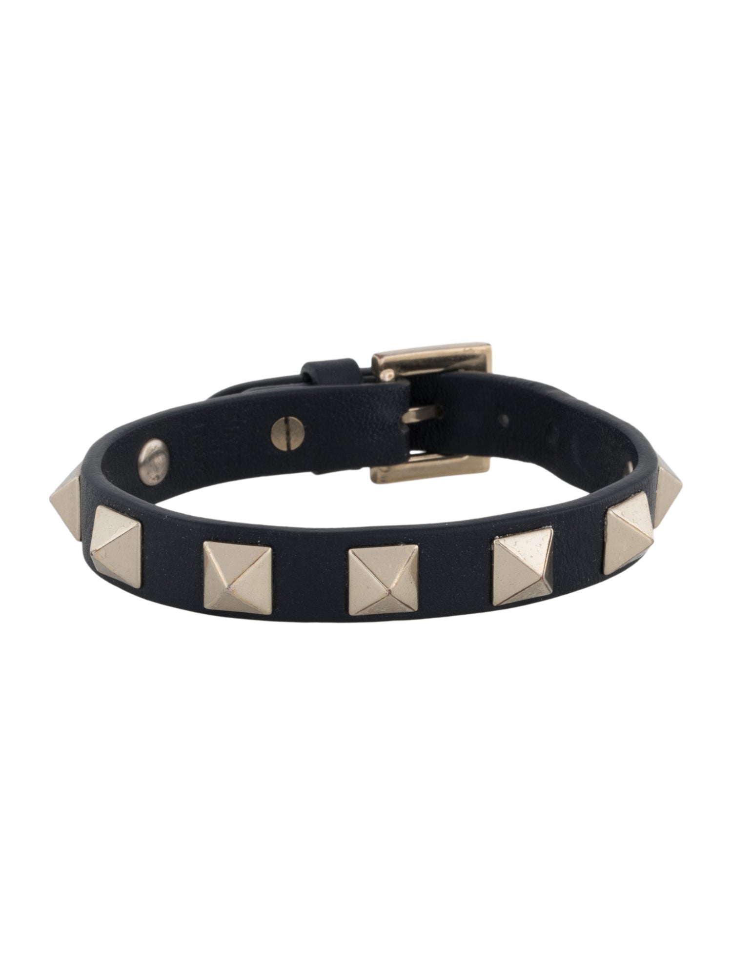 Valentino Leather Rockstud Wrap Bracelet