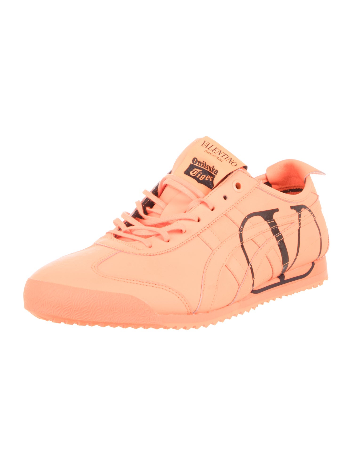 Valentino Leather Printed Sneakers